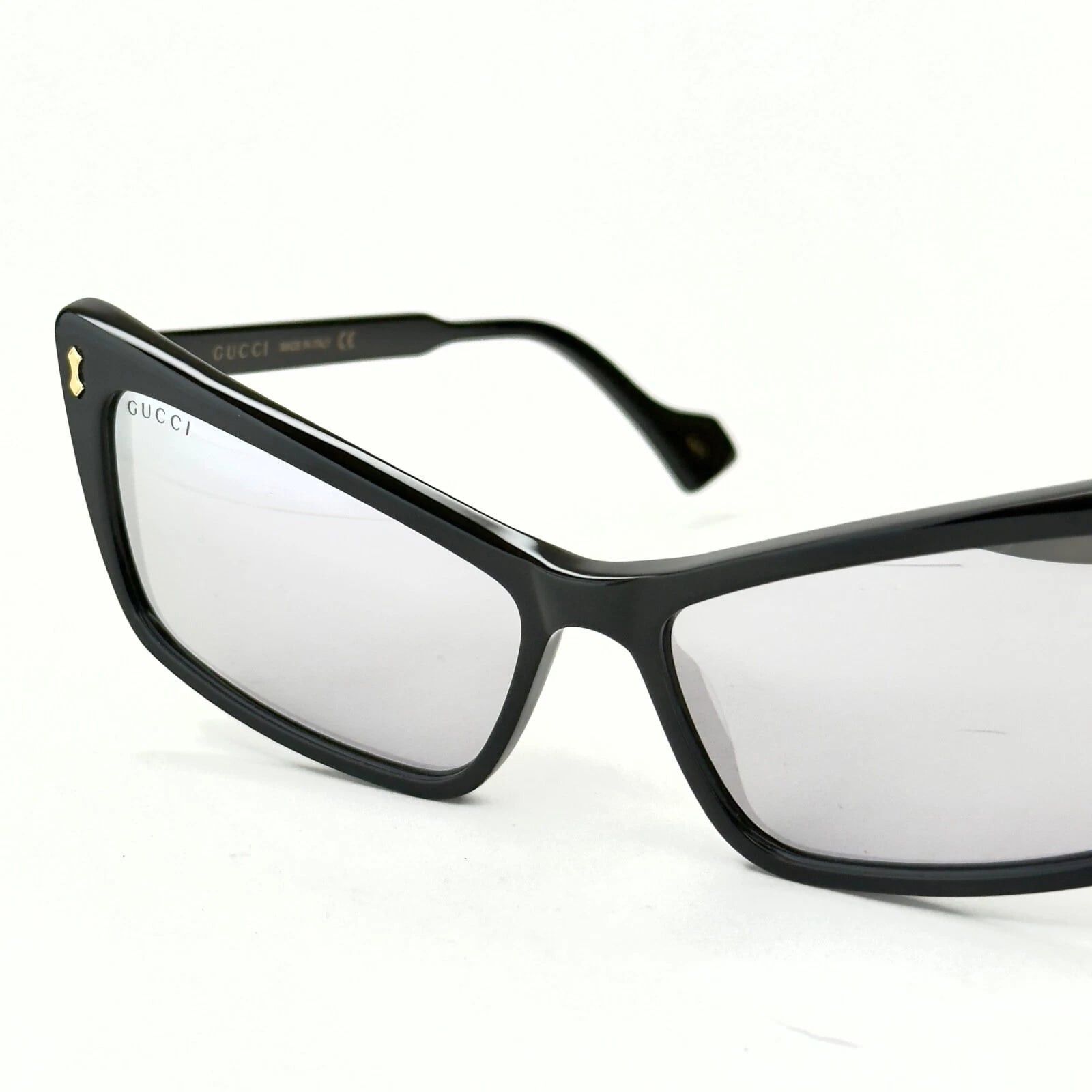 Gucci GUCCI GG0626S 0626 Black Silver Slim Fashion Sunglasses Size ONE SIZE - 5 Thumbnail