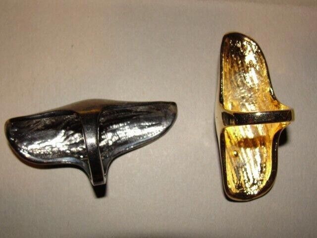 Designer 14 kt Gold Vermeil Sterling Silver Gladiator Knuckle Ring Size ONE SIZE - 4 Thumbnail