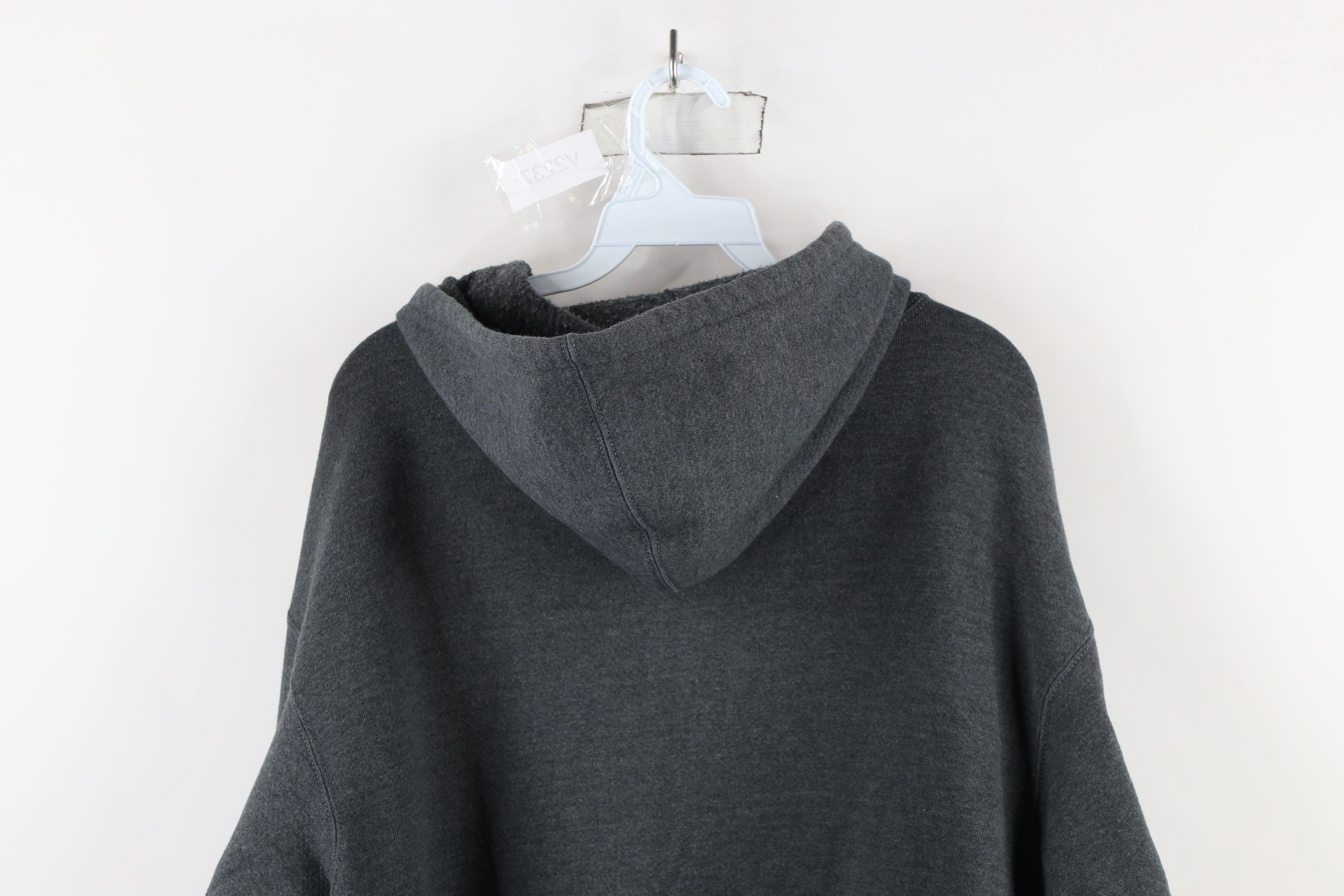 Vintage Vintage 90s Streetwear Blank Full Zip Hoodie Sweatshirt Gray Size US L / EU 52-54 / 3 - 9 Thumbnail