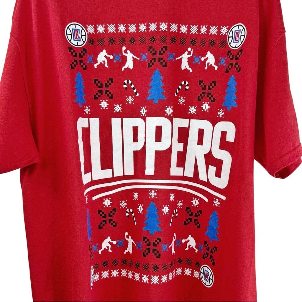 Gildan NWOT GILDAN HEAVY COTTON CLIPPERS Mens Red Christmas T-Shirt Size US XL / EU 56 / 4 - 2 Thumbnail