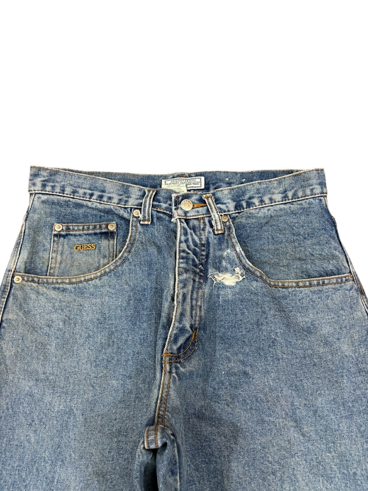 Guess Vintage Guess Distressed Loose Baggy Jeans Size US 31 - 4 Thumbnail