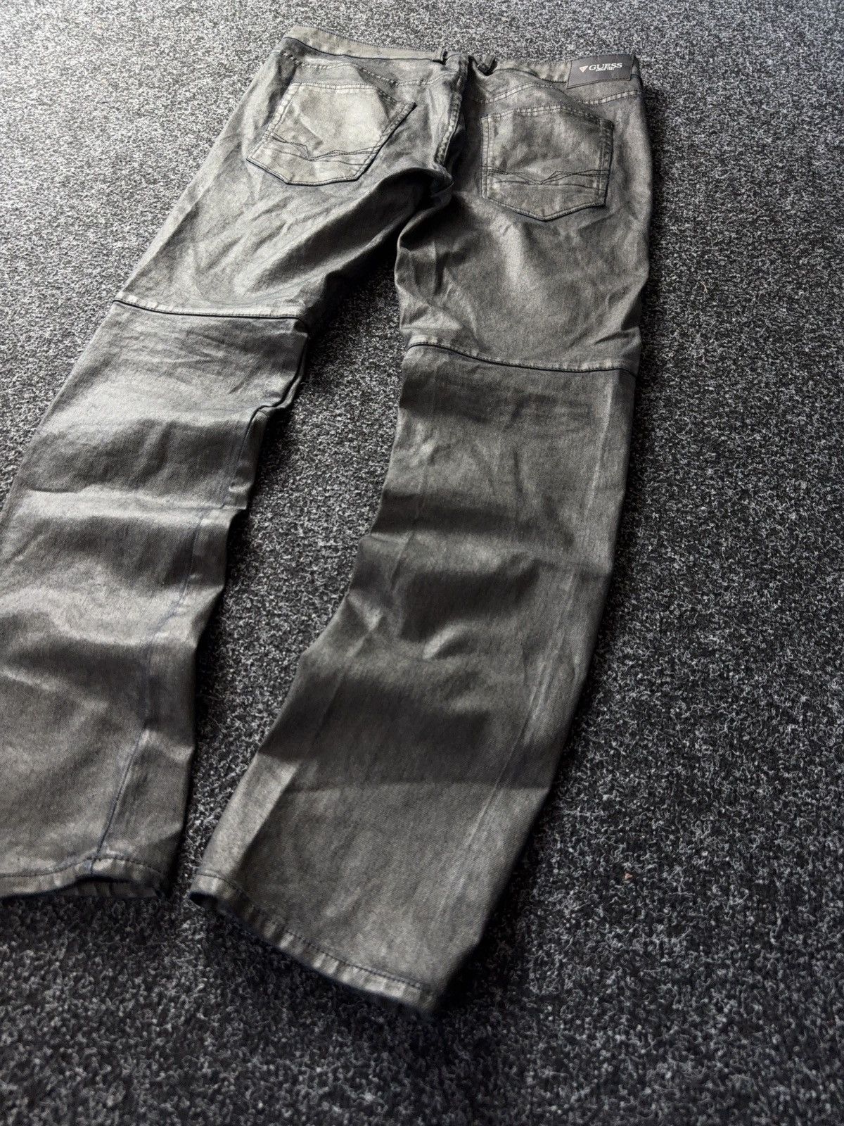 Guess Avant Garde Guess Y2K Opium Emo Punk Rock Waxed style pants Size US 34 / EU 50 - 13 Thumbnail