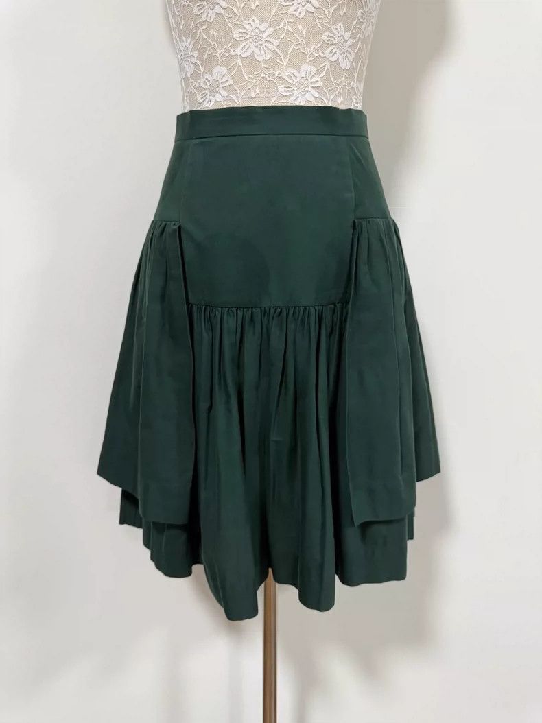 Vivienne Westwood Vivienne Westwood size2 Dark green wavy double pleated skir Size 26" / US 2 / IT 38 - 4 Thumbnail