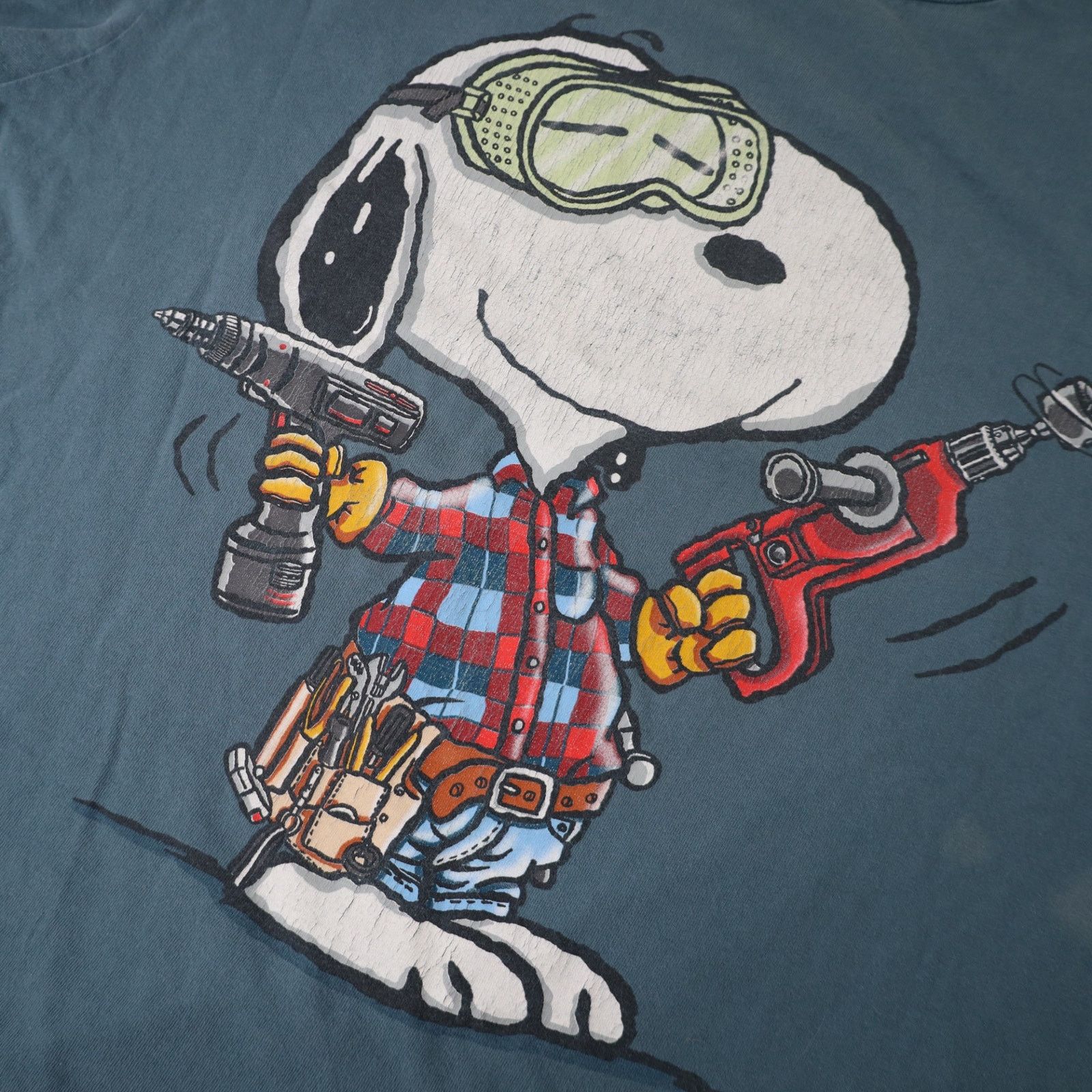 Peanuts × Vintage VTG Peanuts Snoopy "Real Dogs Don't Need Instructions" T Size US XL / EU 56 / 4 - 4 Thumbnail