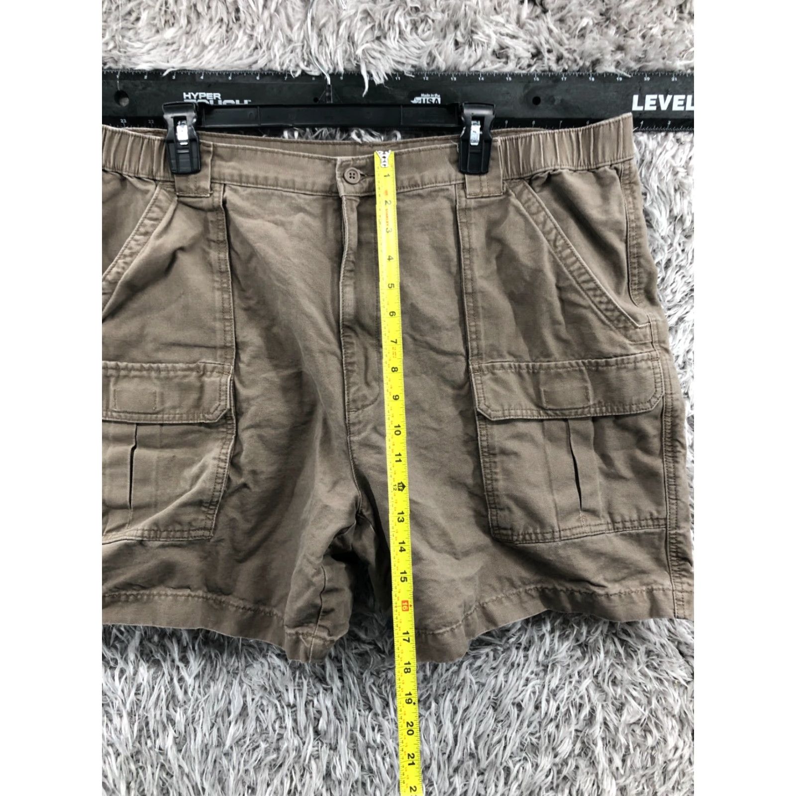 Savane Savane Cargo Shorts Mens Size 40 Mid Rise Beige Size US 40 / EU 56 - 3 Thumbnail