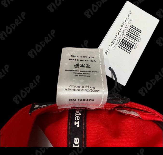 Sp5der × Young Thug Sp5der Souvenir 6-Panel Red Hat Size ONE SIZE - 5 Thumbnail