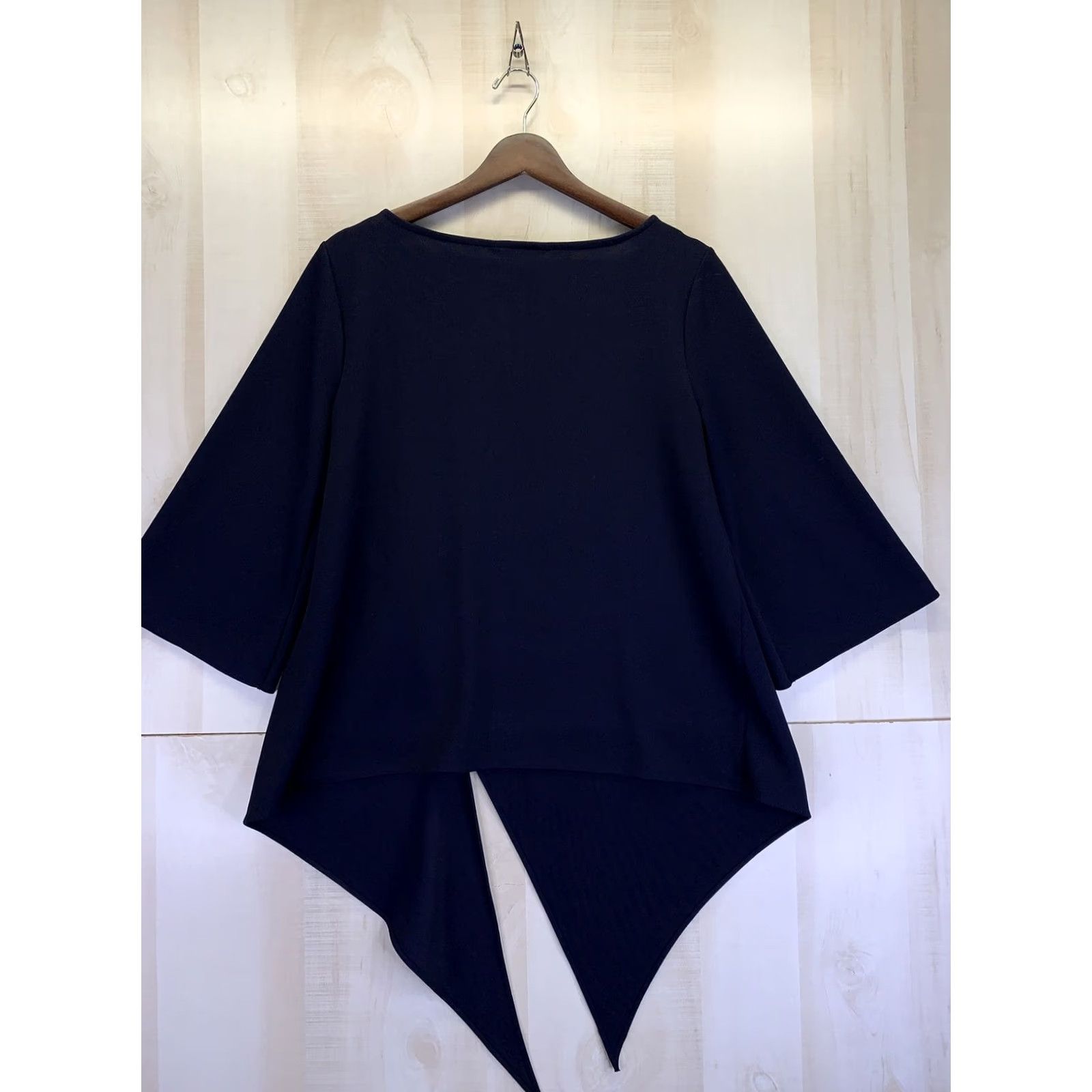 Banana Republic Banana Republic Navy Blue Tie Front Bell Sleeve Blouse Womens Medium-9412 Size M / US 6-8 / IT 42-44 - 6 Thumbnail