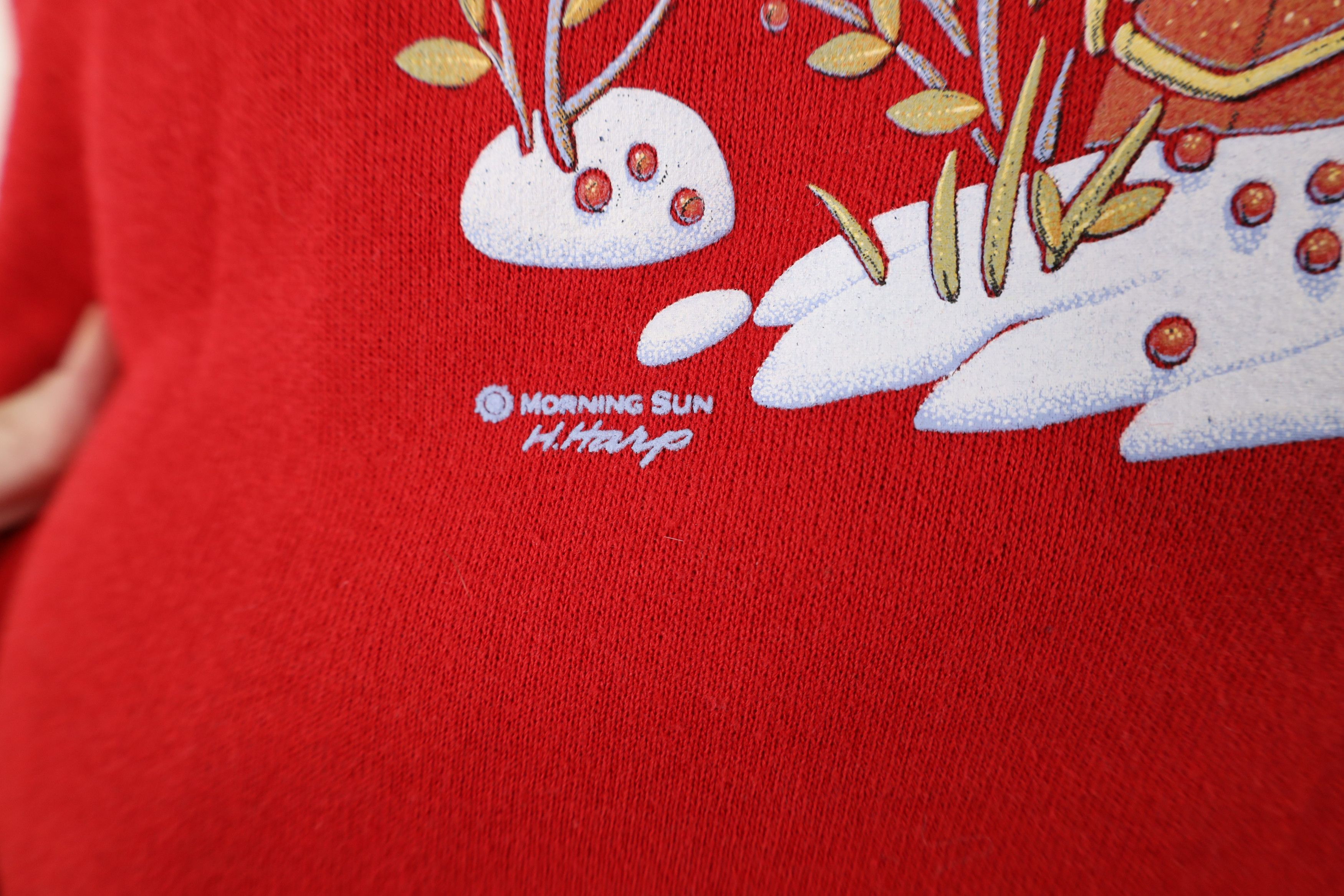 Vintage Vintage 90s Streetwear Snow Bird Flower Sweatshirt USA Size XL / US 12-14 / IT 48-50 - 6 Thumbnail