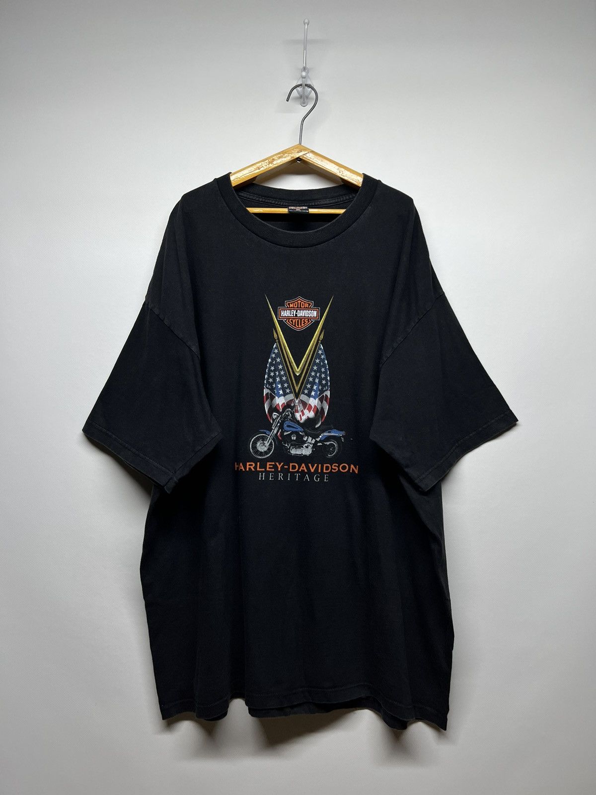 Harley Davidson × Vintage Vintage Y2k Crazy Harley Davidson Motorcycle T-Shirt 00’s Size US XXL / EU 58 / 5 - 3 Thumbnail
