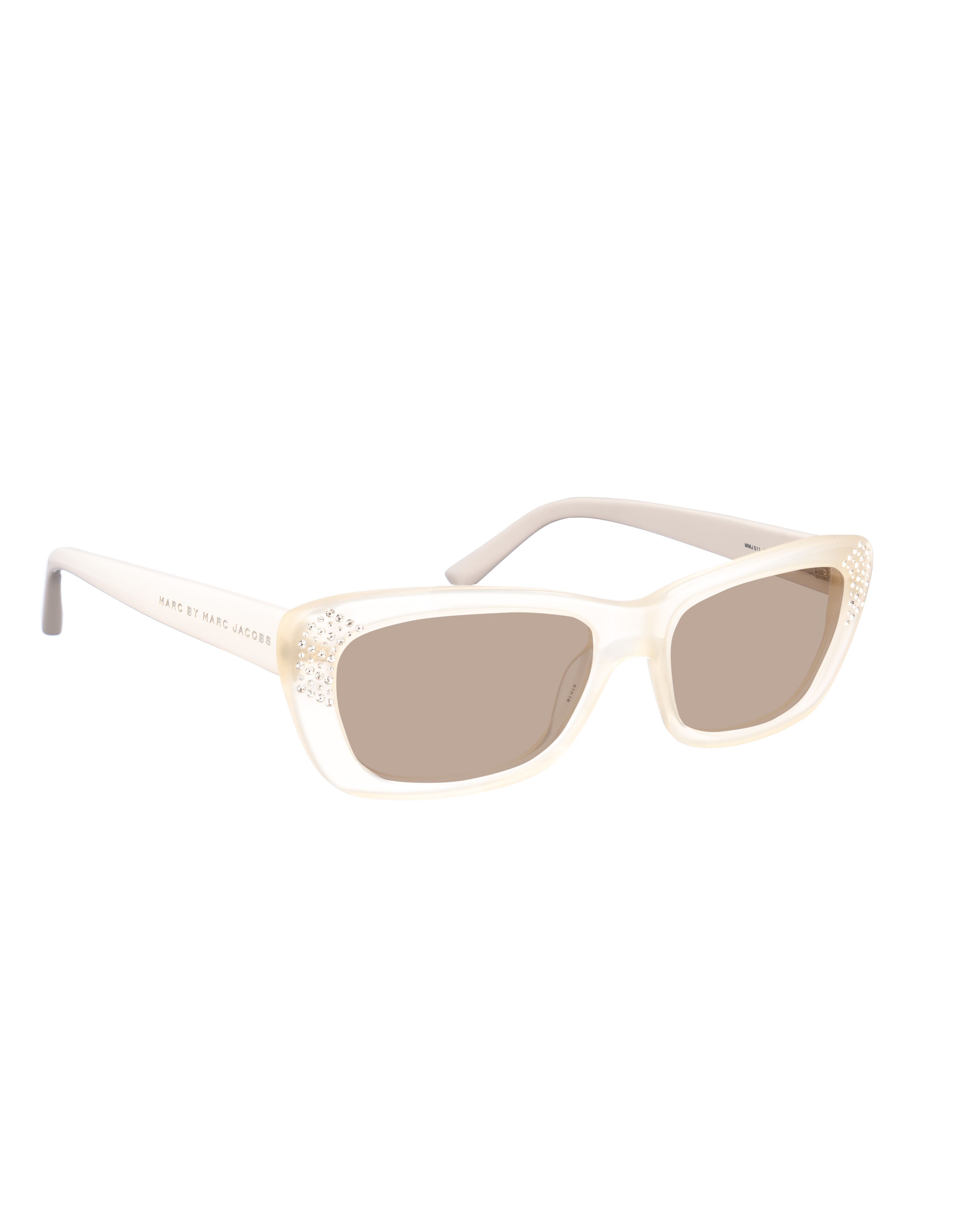 Marc Jacobs Marc by Marc Jacobs 00s White Transparent Cat-Eye Sunglasses Size ONE SIZE - 1 Thumbnail