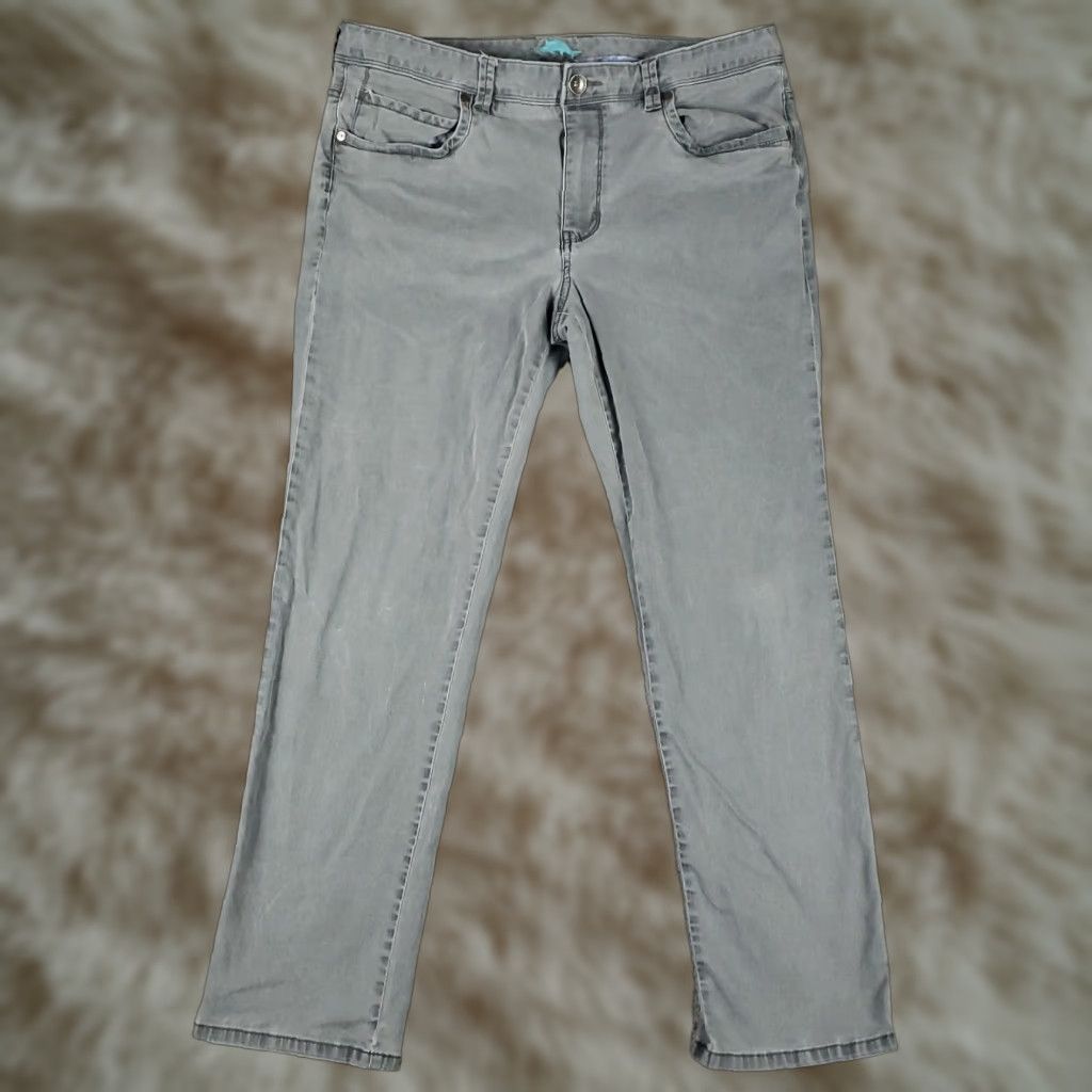 Tommy Bahama Tommy Bahama Pants Mens Size 36x29 Gray Stretch 5 Pocket Chino Trousers Size US 36 / EU 52 - 1 Thumbnail