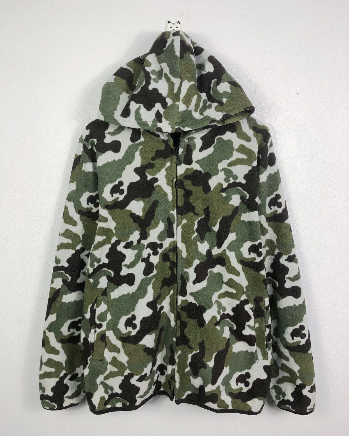 Mickey Mouse × Vintage Rare Vintage Disney Mickey Mouse Camo Hoodie Size US L / EU 52-54 / 3 - 1 Thumbnail