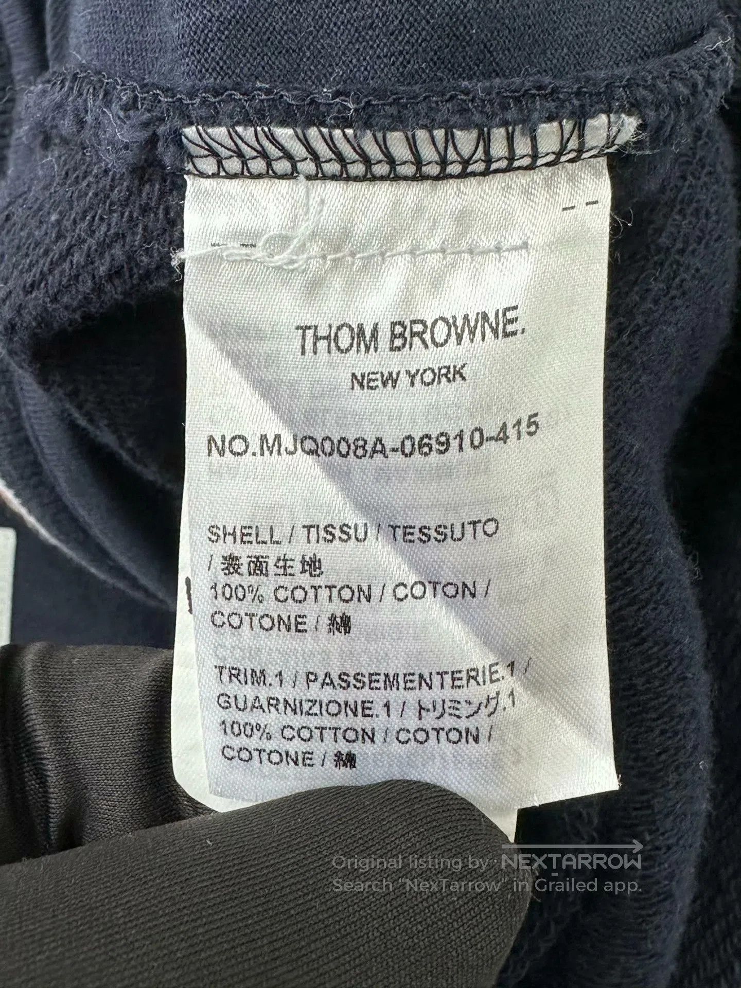 Thom Browne Thom Browne size L Navy Blue Classic Four Stripe Casual Tr Size US 27 - 5 Thumbnail