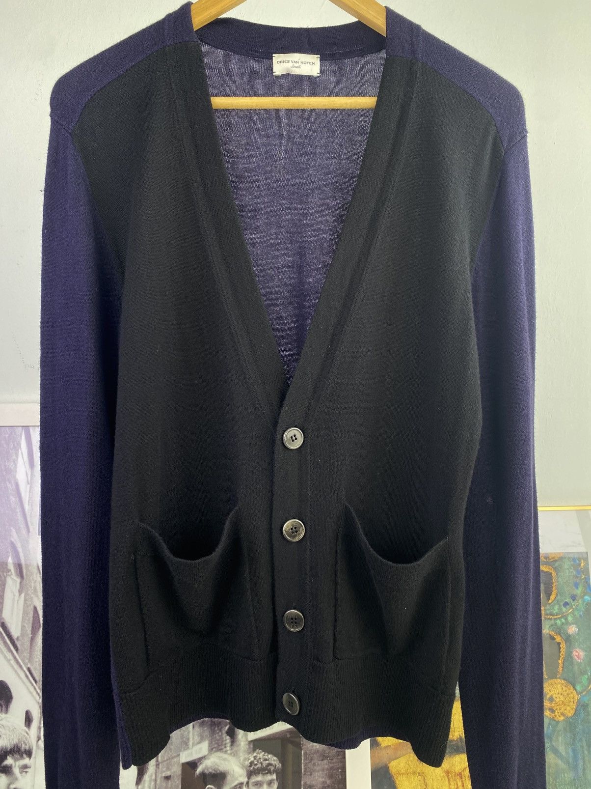 Dries Van Noten Dries Van Noten Two Tone Merino Woll Cardigan Size US S / EU 44-46 / 1 - 6 Thumbnail