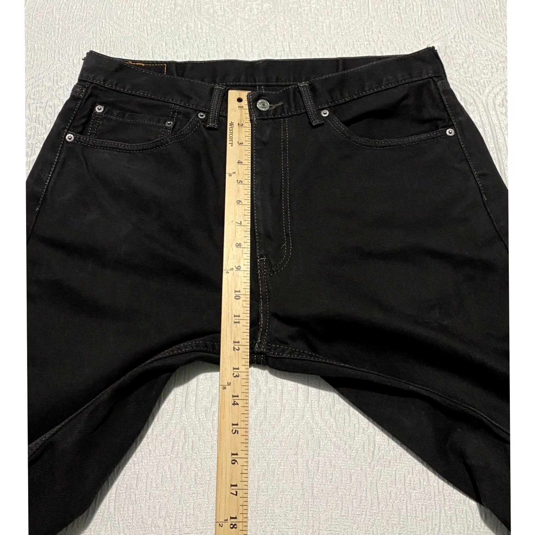 Levi's Levi's 505 Regular Fit Jeans Men Black Denim 36×32 Straight 5-Pocket Denim Pants W36 L32 Size US 36 / EU 52 - 7 Thumbnail