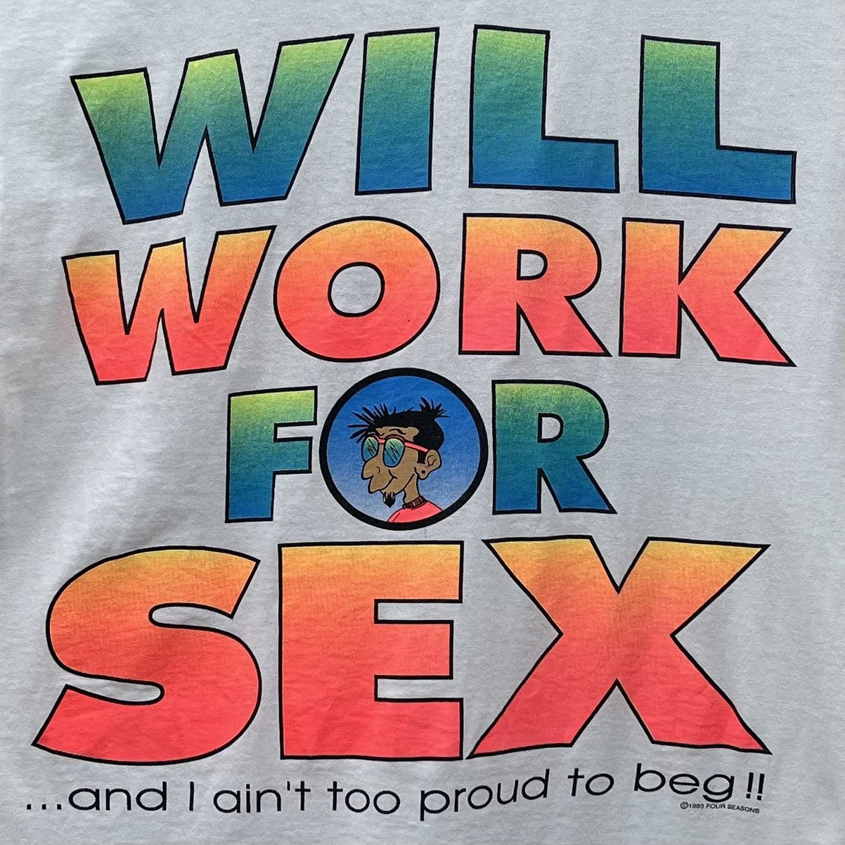 Other Vintage 90s T-Shirt Tricky Dick Will Work For Sex Promo Tee Size US L / EU 52-54 / 3 - 2 Thumbnail
