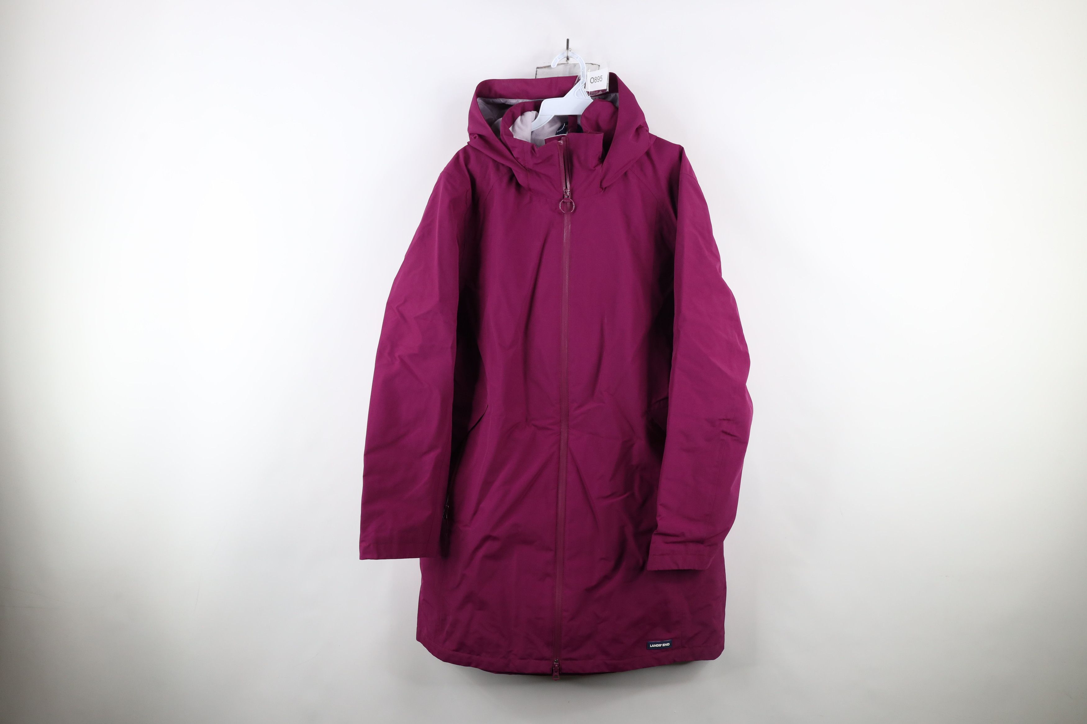 Lands' End × Vintage Lands End Waterproof Full Zip Hooded Rain Jacket Coat Purple Size XL / US 12-14 / IT 48-50 - 1 Thumbnail