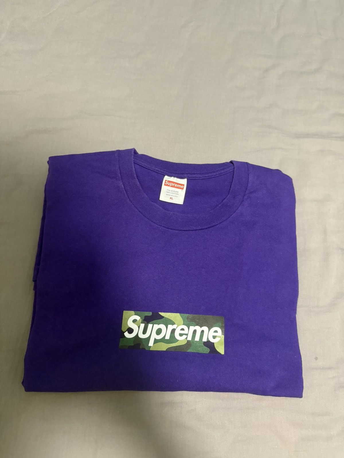 Supreme fw23 camo box logo tee T-shirt purple