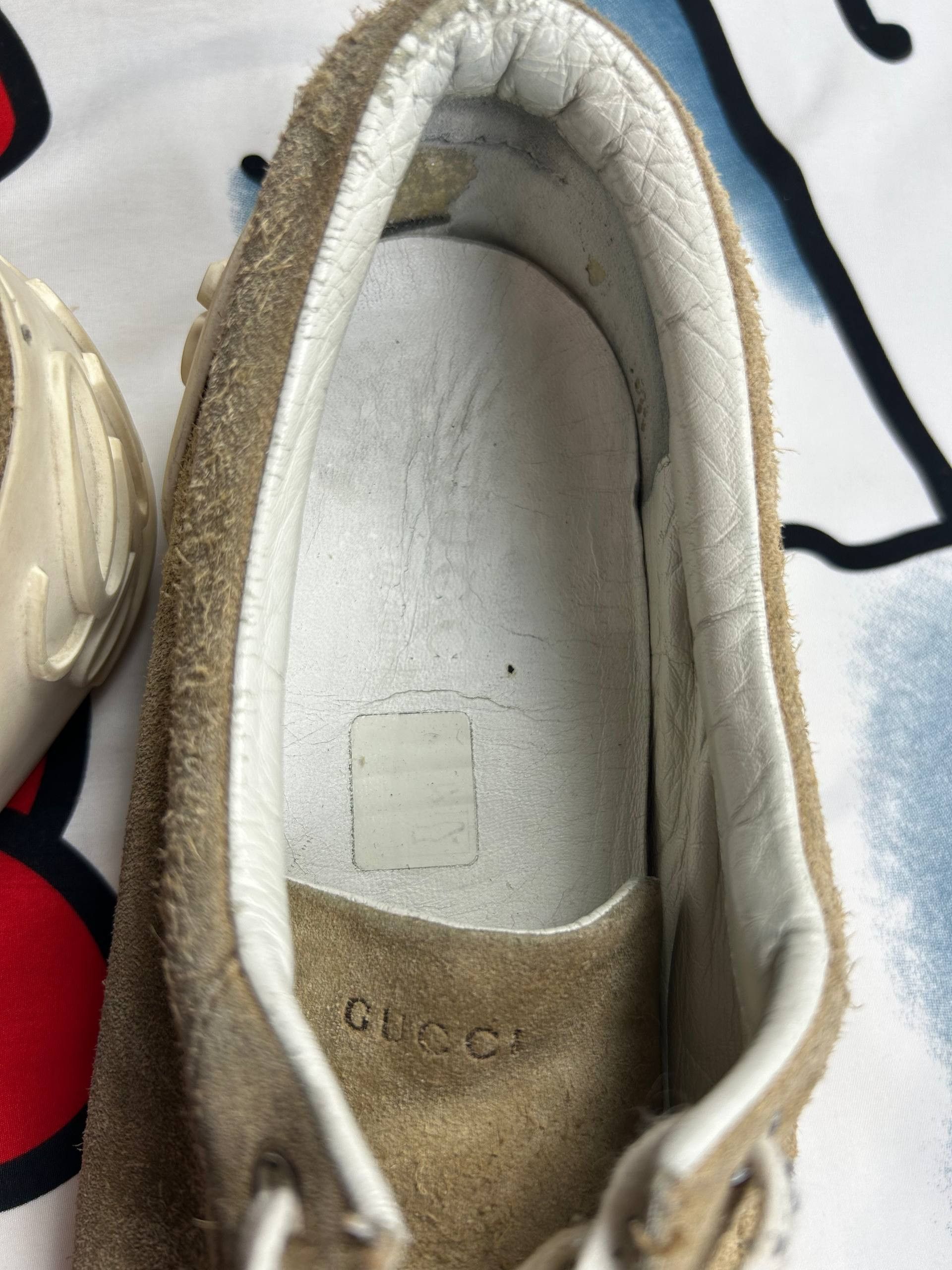 Gucci Gucci Luxury LeatherSuede Trainer with Script Logo Sneaker Size US 10 / EU 43 - 8 Thumbnail