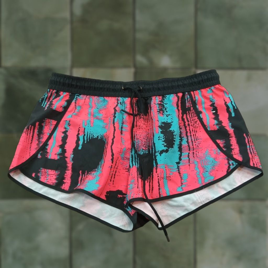 Fabletics Fabletics Womens Shorts Large Pink Blue Elastic Waist Drawstring Running Size 33" - 1 Thumbnail