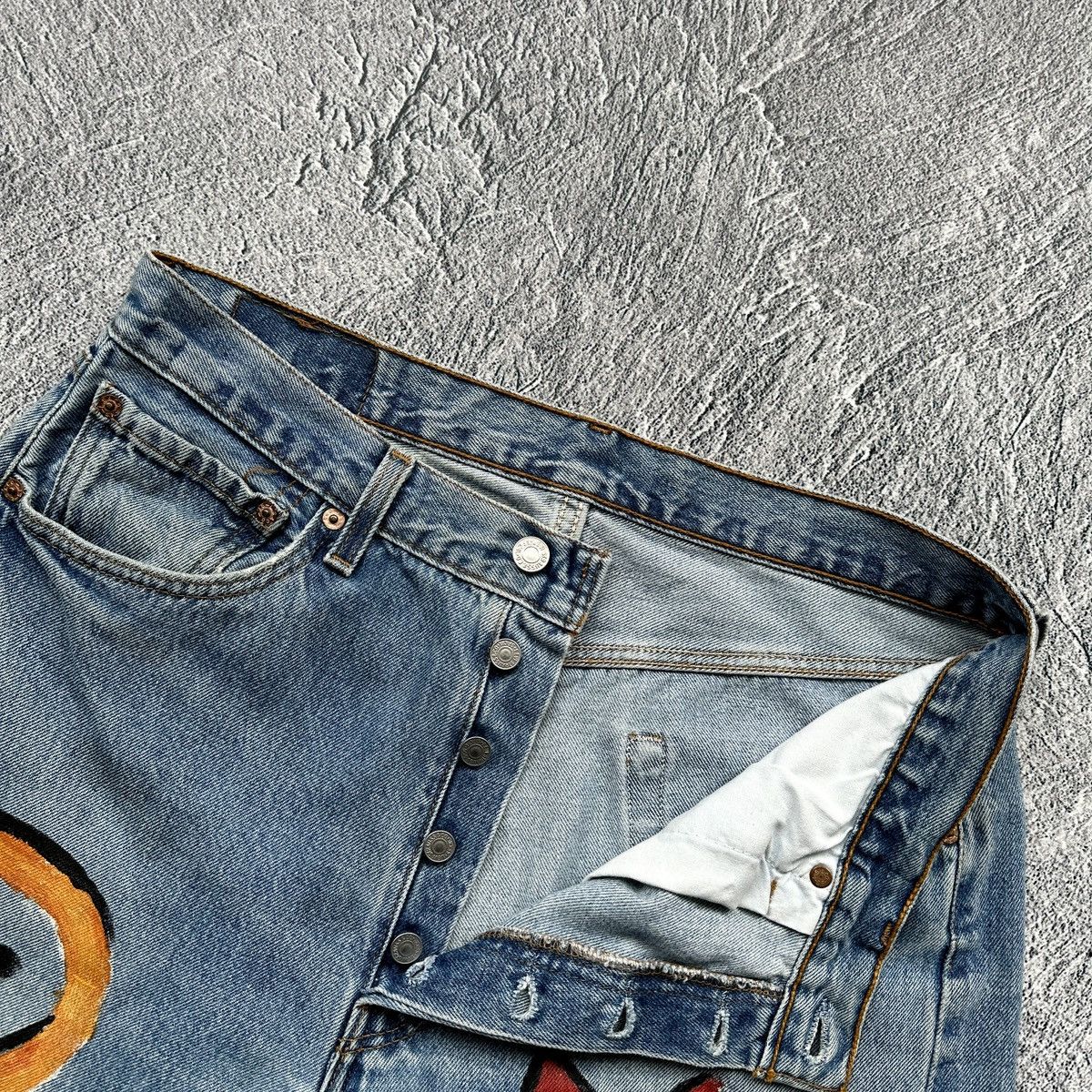 Levi's Men’s Levi’s 501 (Donald Mickey) Custom Made In USA Blue Size US 34 / EU 50 - 10 Thumbnail