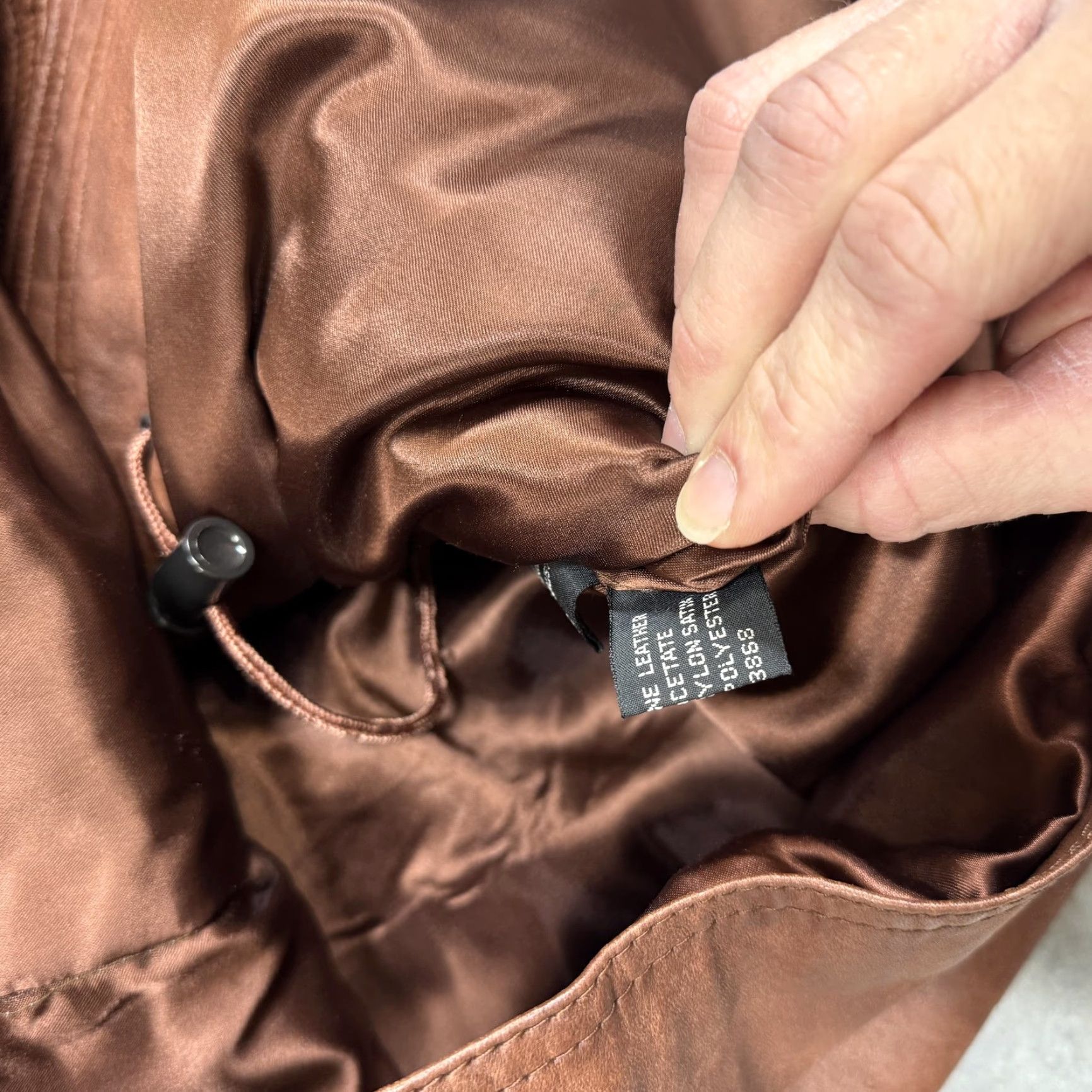 Vintage VINTAGE IOU Jacket Mens Small Brown Leather Euro Mode Field Coat Military 80s Size US S / EU 44-46 / 1 - 4 Thumbnail