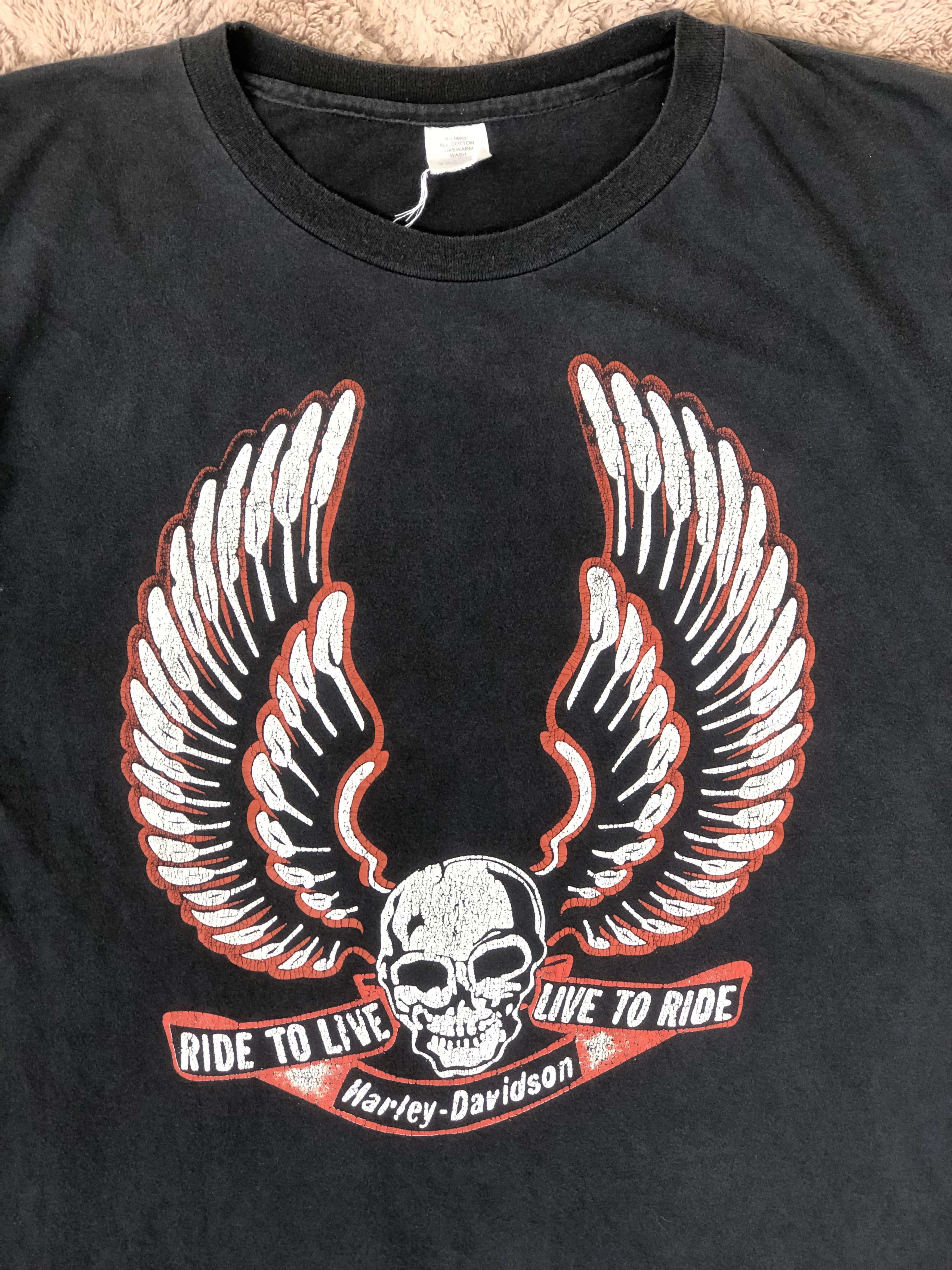 Harley Davidson Vintage 80s Harley Davidson Wing Skull Tee Size US M / EU 48-50 / 2 - 4 Thumbnail