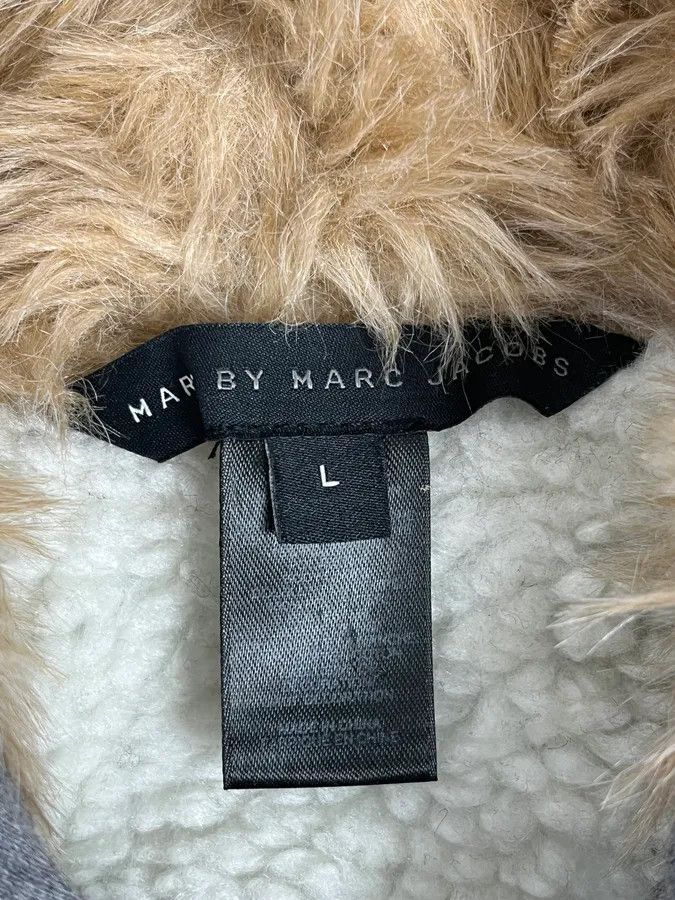 Marc Jacobs Marc Jacobs Grey Fur Hooded Cargo Zip Up Sweater Size XS / US 0-2 / IT 36-38 - 9 Thumbnail