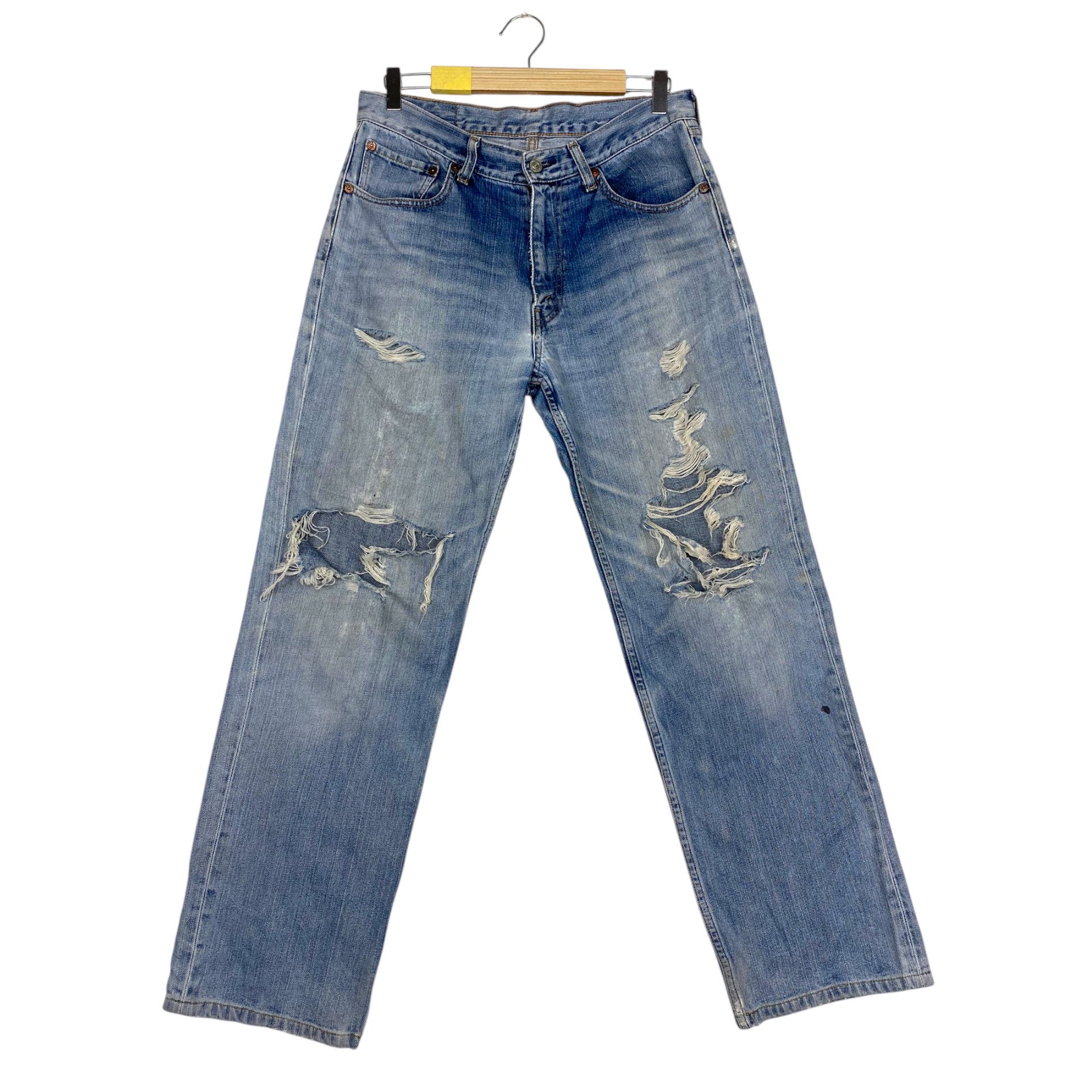 Levi's 💥VTG LEVIS 533 DESTROYED DENIM JEANS Size US 33 - 1 Thumbnail