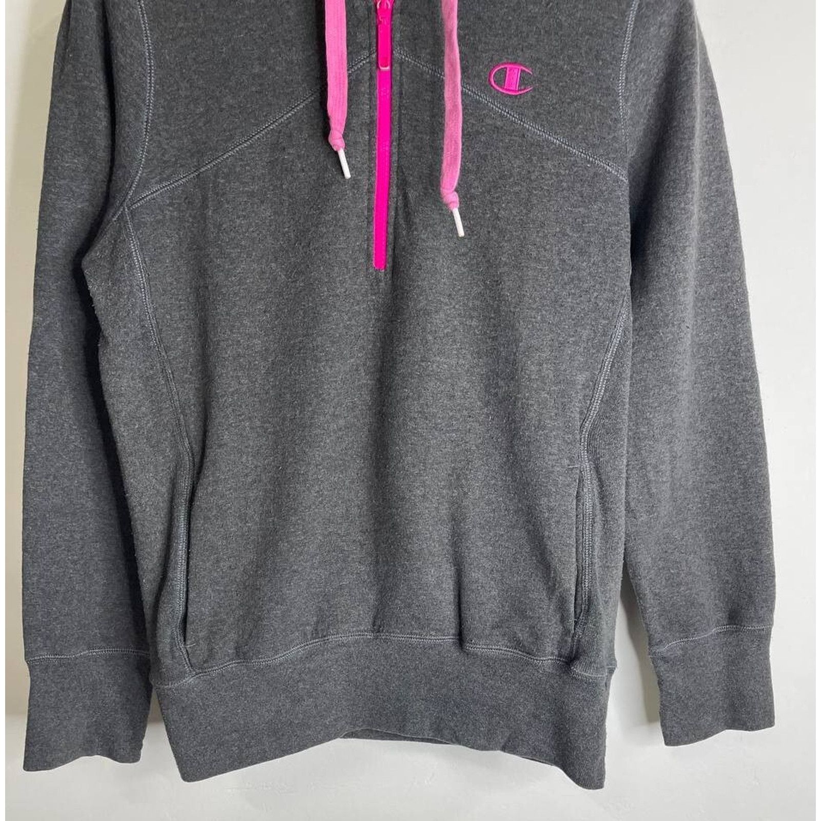 Champion × Vintage Vintage Champion Hoodie Half Zip Pullover Sweatshirt M Size M / US 6-8 / IT 42-44 - 2 Thumbnail
