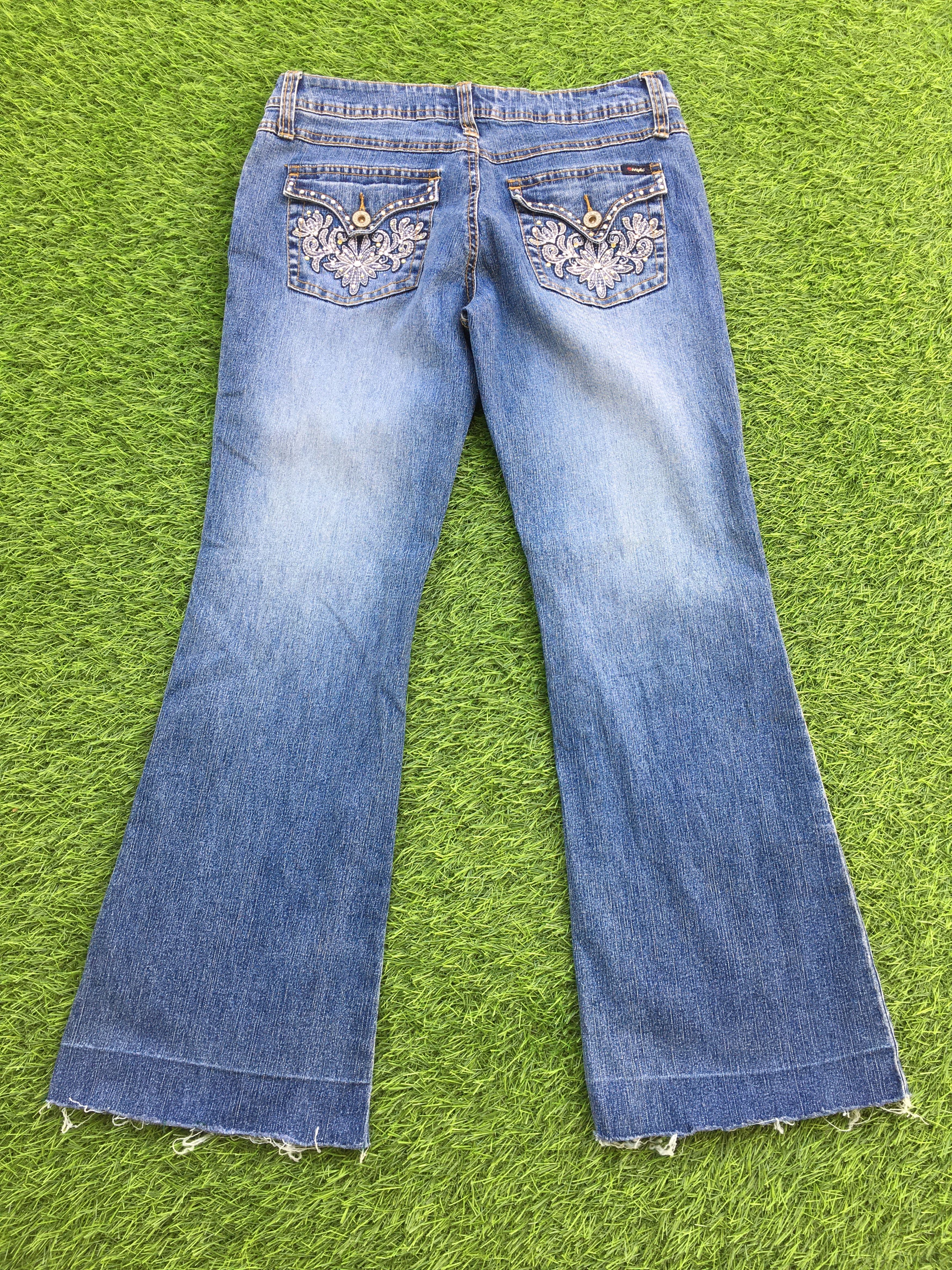 Designer × Jean Distressed Bootcut Stretch Jeans D-941 Size 26" / US 2 / IT 38 - 2 Thumbnail