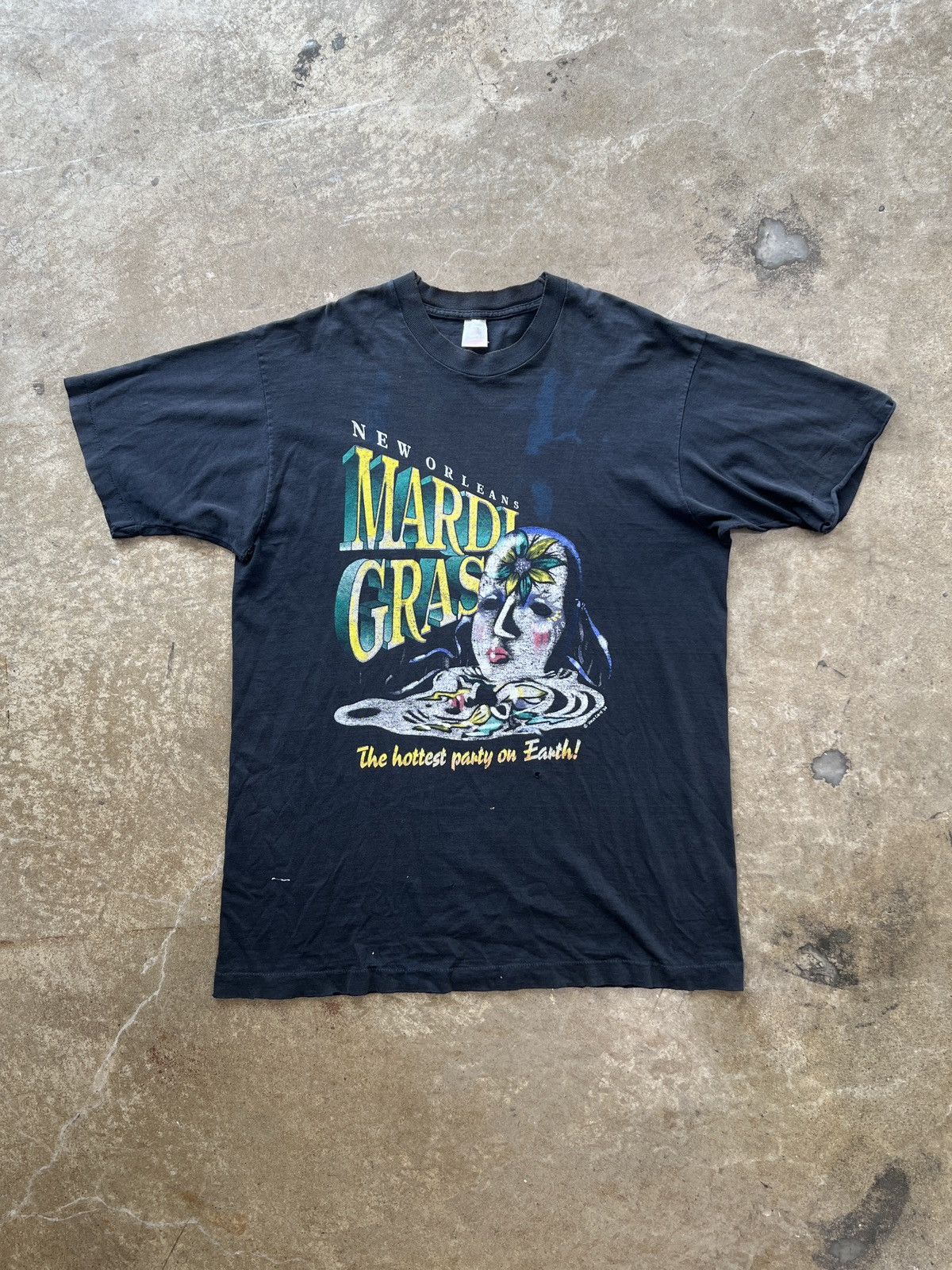 Vintage Vintage 1994 New Orleans Mardi Gras Mask Vacation Tee XL Size US XL / EU 56 / 4 - 2 Thumbnail