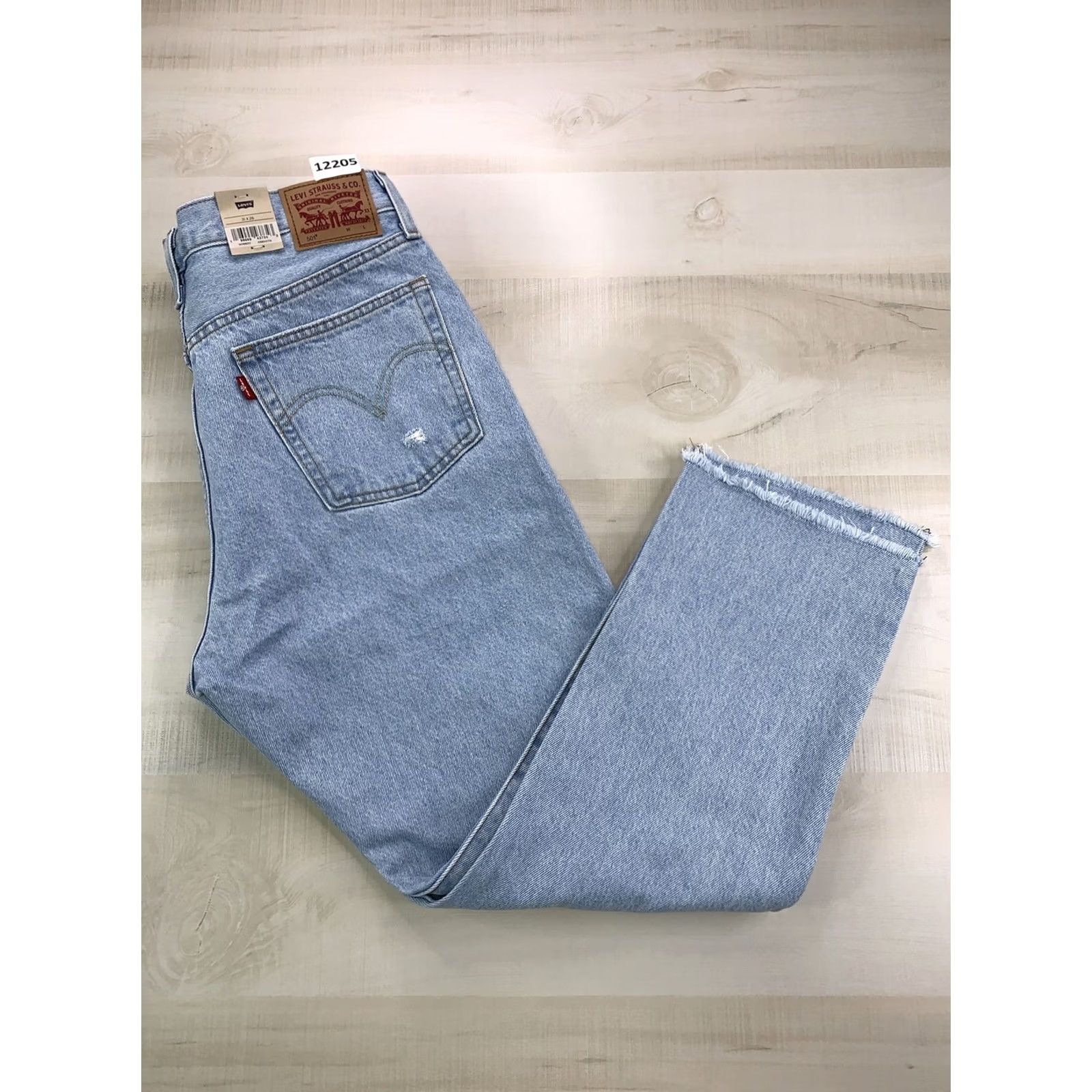 Levi's Levi’s 501 Original Cropped High Rise Distressed Denim Jeans Women’s 31x26 NWT- Size 24" / US 00 / IT 34 - 2 Thumbnail