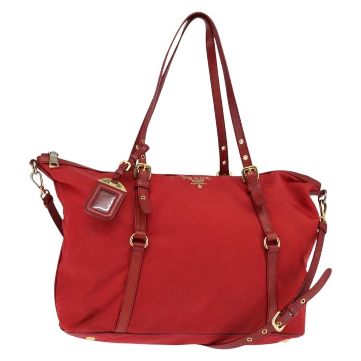 Prada Prada Convertible Logo Tote Tessuto Size ONE SIZE - 1 Thumbnail