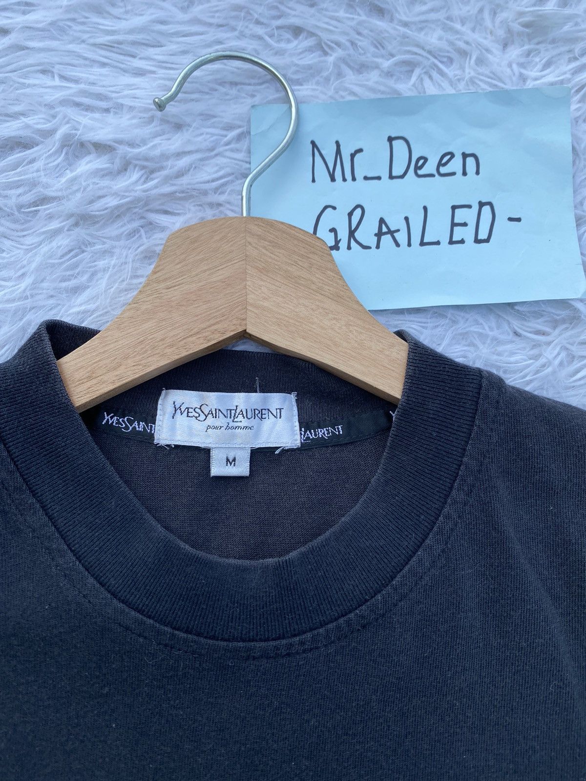 Yves Saint Laurent Rare Vintage Yves Saint Laurent YSL Spellout Tshirt Size US M / EU 48-50 / 2 - 8 Thumbnail