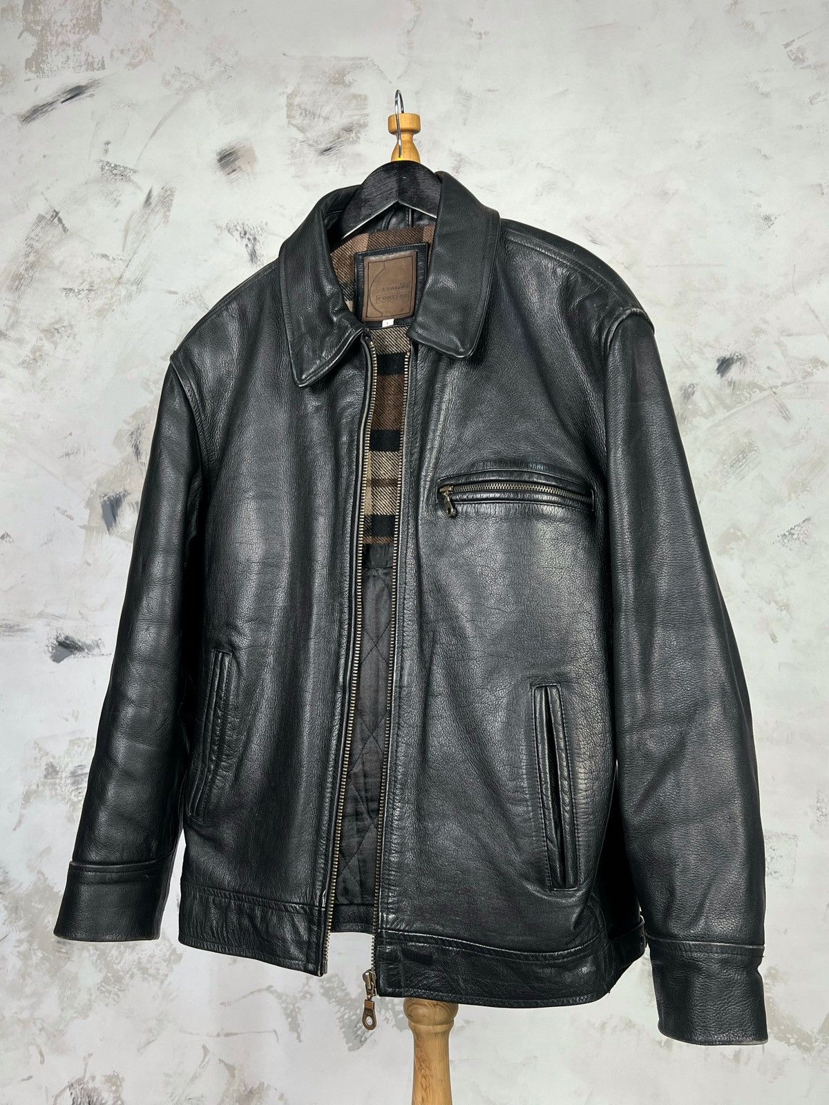Vintage Vintage Fosters Leather Jacket Size M - L Size US L / EU 52-54 / 3 - 1 Thumbnail