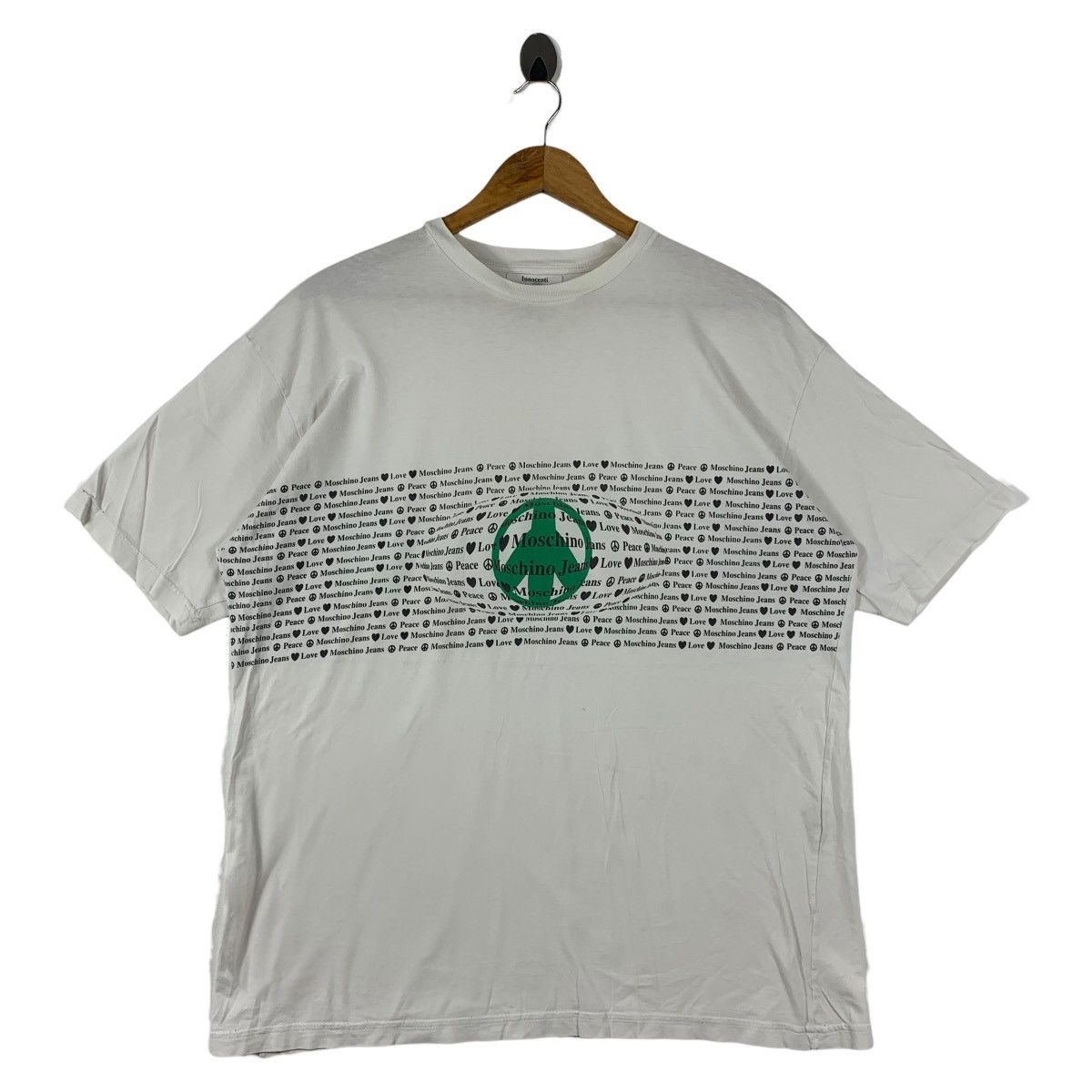 Moschino Vintage MOSCHINO JEANS spellout printed designer tee Size US XXL / EU 58 / 5 - 1 Thumbnail