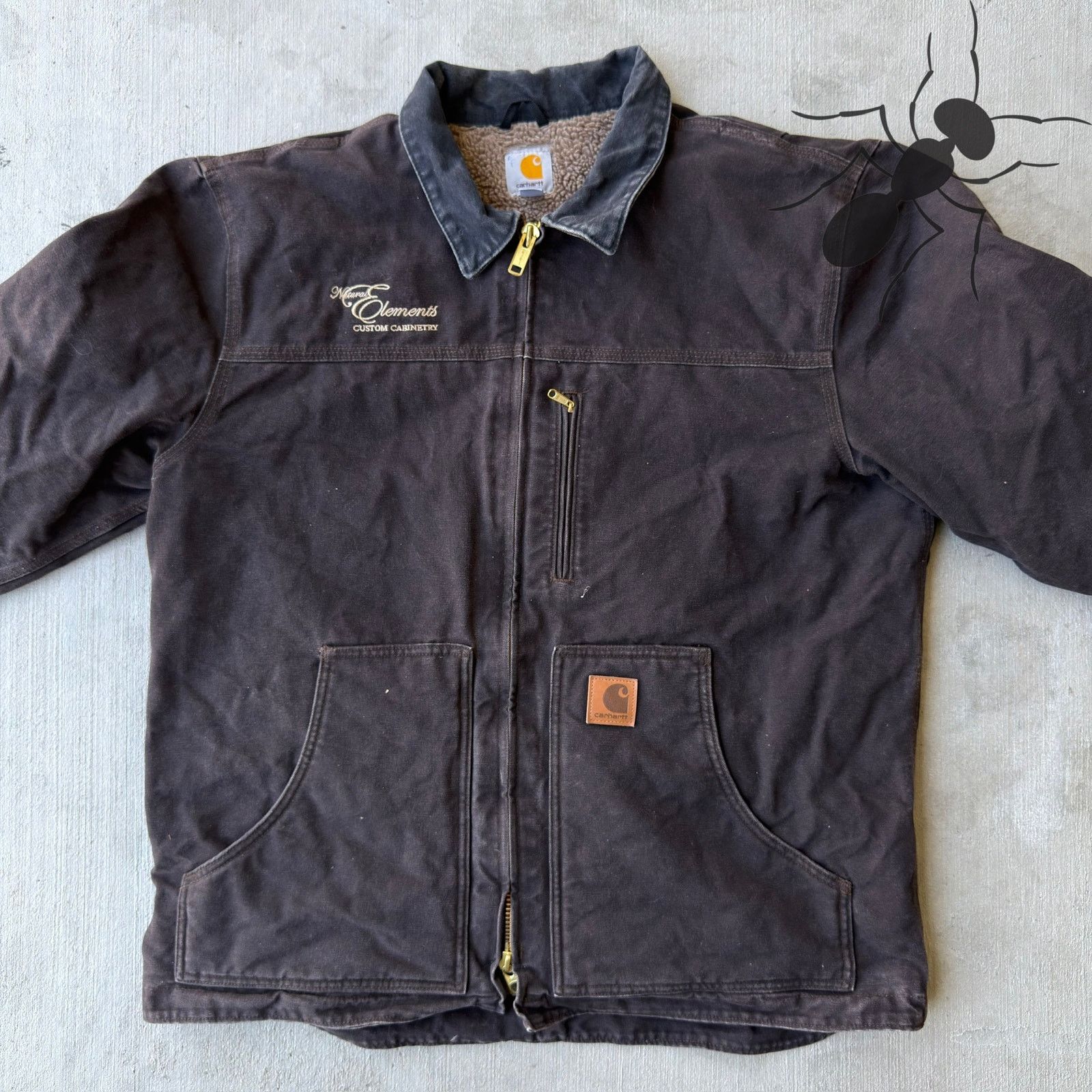 Carhartt × Vintage Carhartt C61 DKB brown chore work wear jacket Size US L / EU 52-54 / 3 - 2 Thumbnail