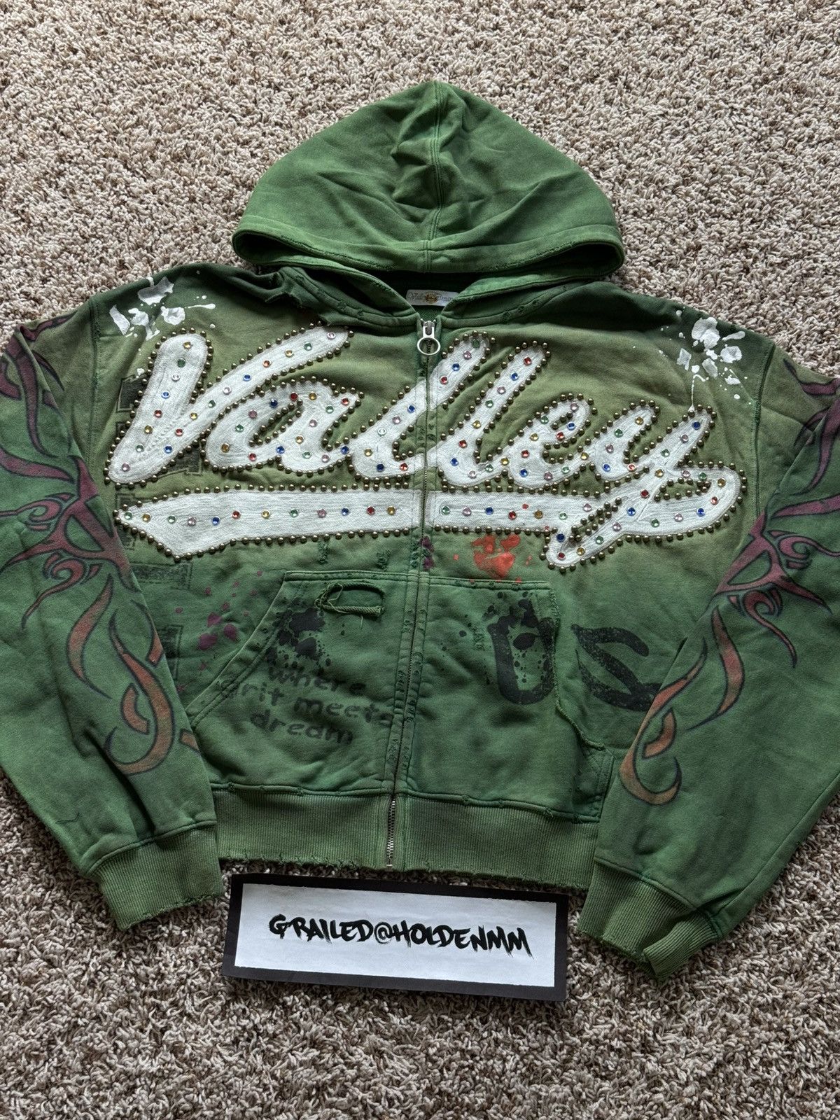 Vale Vale Forever Green Bank Zip Up Hoodie Valley Dreams | Grailed