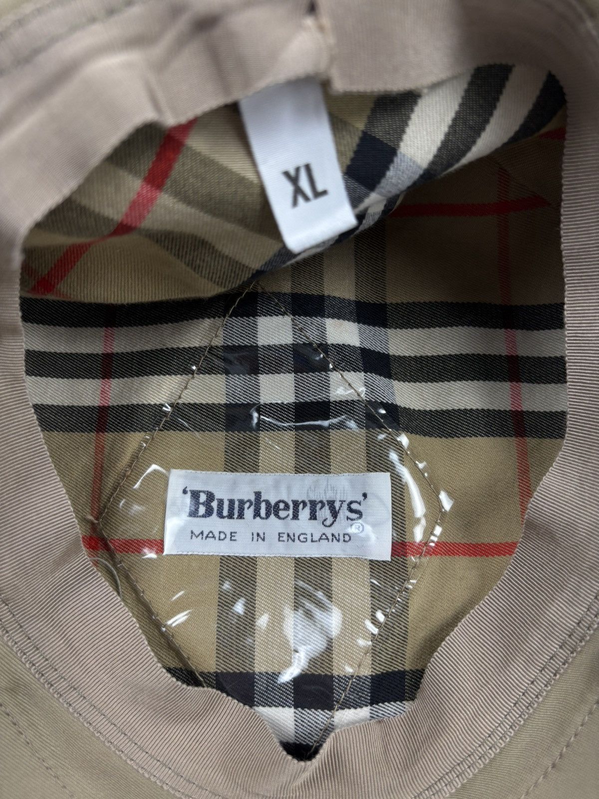 Burberry Rare 90's Burbeerry's Nova Check Lining Tan Plaid Flat Newsboy Cap Visor Driver Hat Size ONE SIZE - 14 Thumbnail