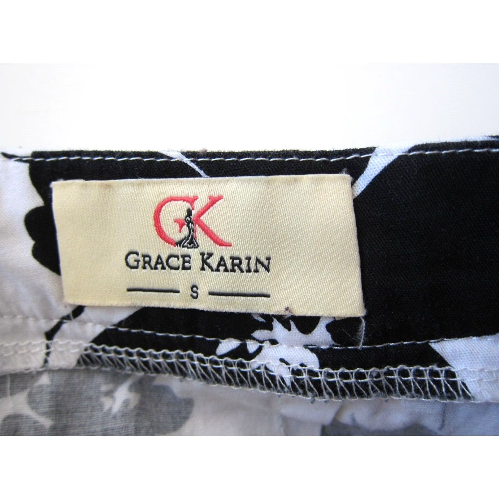 Vintage Grace Karin Skirt Pink Women S Pencil Knee Length Floral Cotton Stretch Rose White Black Size 28" / US 6 / IT 42 - 4 Thumbnail