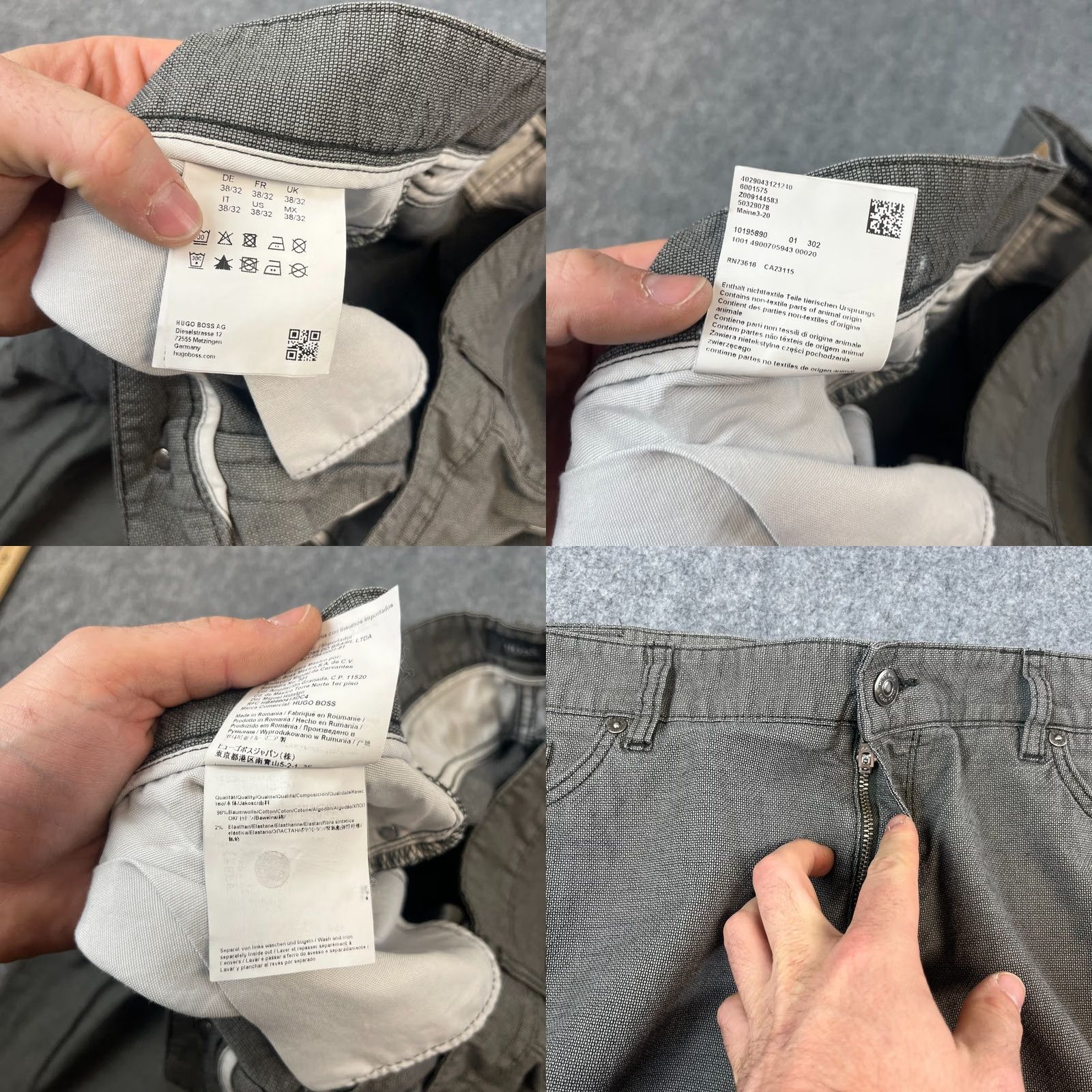 Hugo Boss Hugo Boss Mens Chino Trousers 38 32 Grey Stretch Regular Tapered 5-Pocket Style Maine Mens Size US 38 / EU 54 - 8 Thumbnail