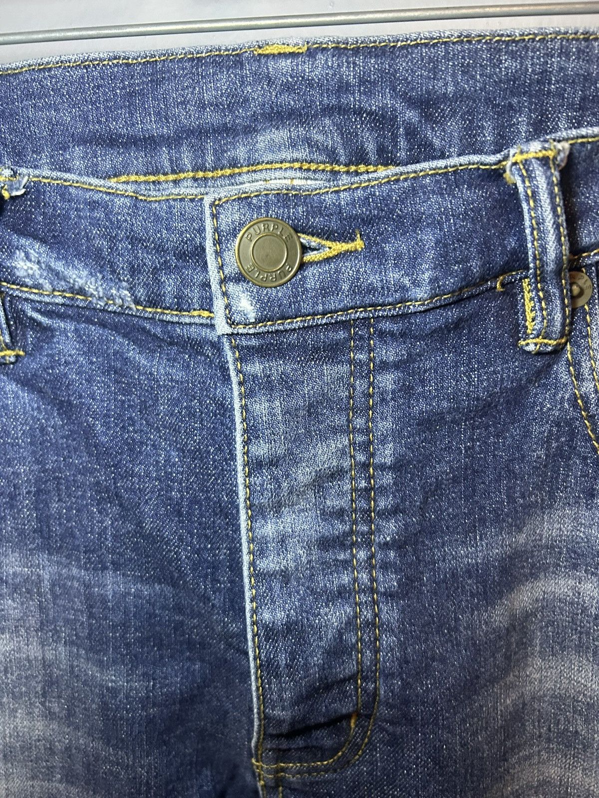 Purple Vintage Purple faded blue jeans Size US 34 / EU 50 - 11 Thumbnail