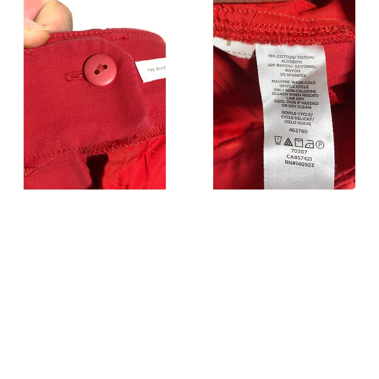 Ann Taylor VINTAGE Loft Marisa Red Riviera Pants Chinos Womens 2P Preppy Classic Minimalist Capsule Size 26" / US 2 / IT 38 - 8 Thumbnail