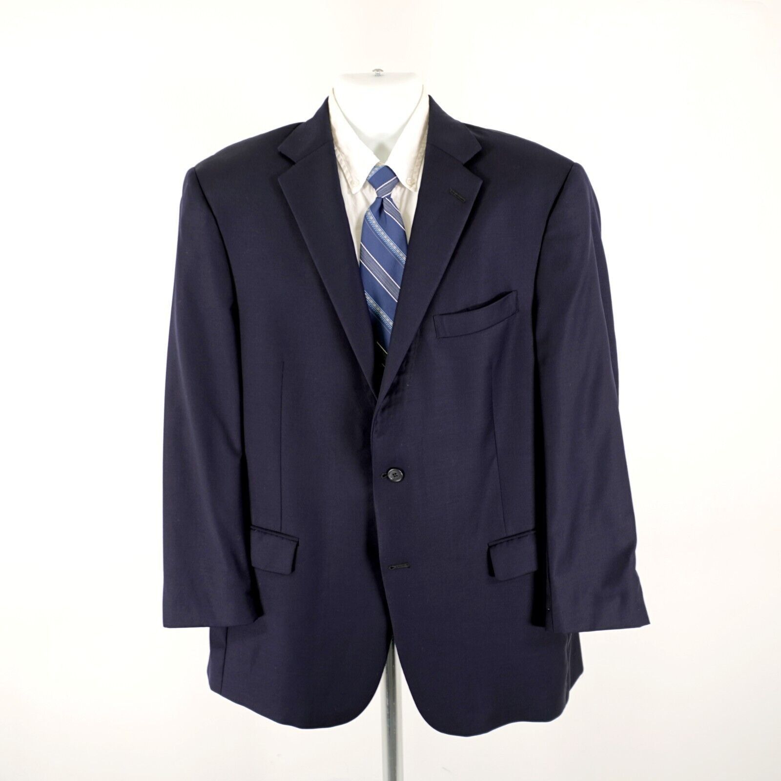 Hart Schaffner Marx Hart Schaffner Marx Wool Blue 2 Button Blazer 44R Made In US Size 44R - 5 Thumbnail