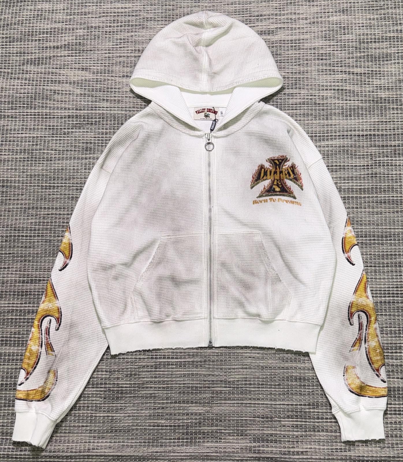 Vale Forever White Reborn Thermal Men's Zip Up Hoodie