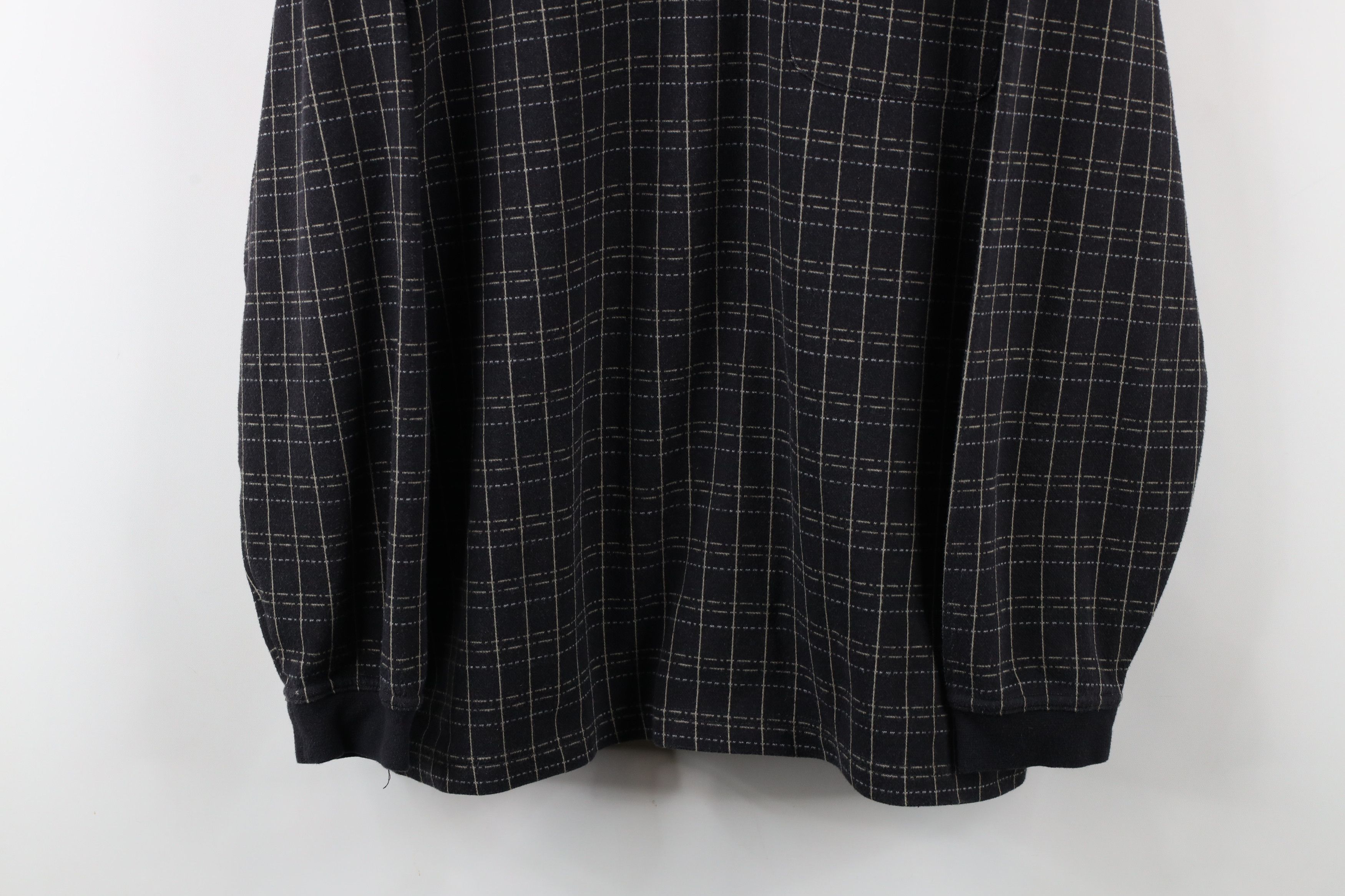 Vintage Vintage 90s Streetwear Checkered Knit Long Sleeve Rugby Polo Size US L / EU 52-54 / 3 - 3 Thumbnail