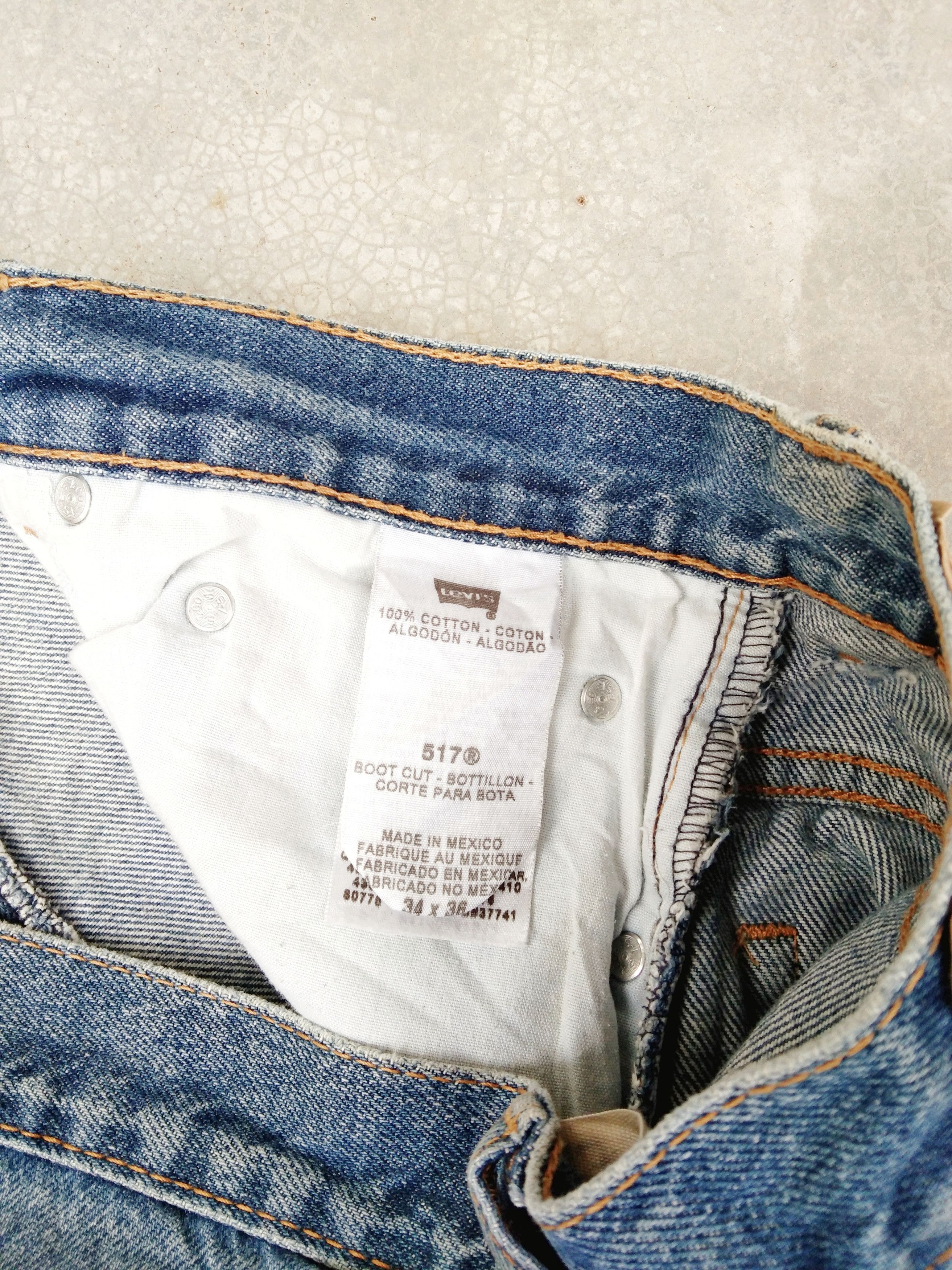 Jean × Levi's × Vintage Vintage Levis 517 Boot Cut Distressed Jeans 34x36 Size US 34 / EU 50 - 6 Thumbnail
