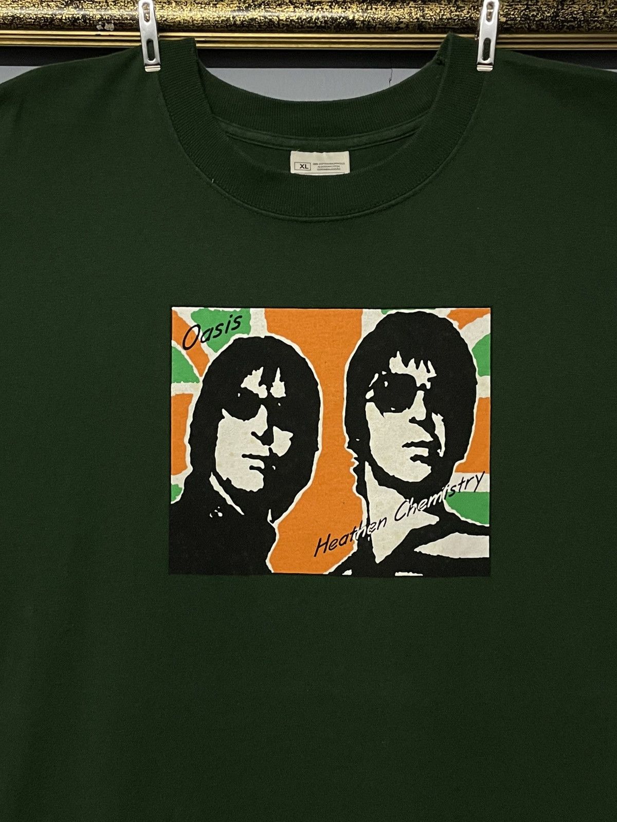 Vintage Vintage Late 90s Oasis Heathern Chemistry Liam & Noel Tshirt Size US XL / EU 56 / 4 - 5 Thumbnail