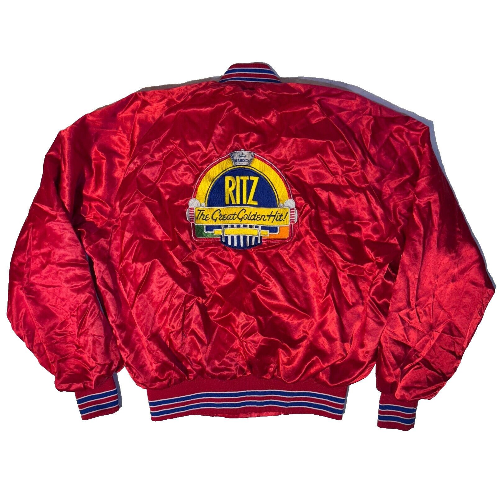 Other Vintage Nabisco Ritz Crackers Jukebox Red Satin Bomber Jacke Size US M / EU 48-50 / 2 - 1 Thumbnail